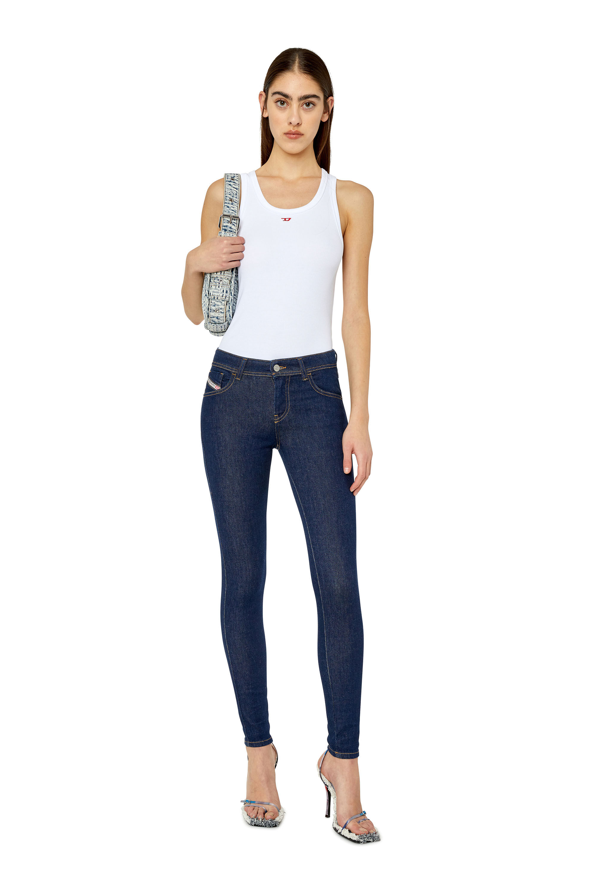 Diesel - Woman Super skinny Jeans 2017 Slandy Z9C18, Dark Blue - Image 1
