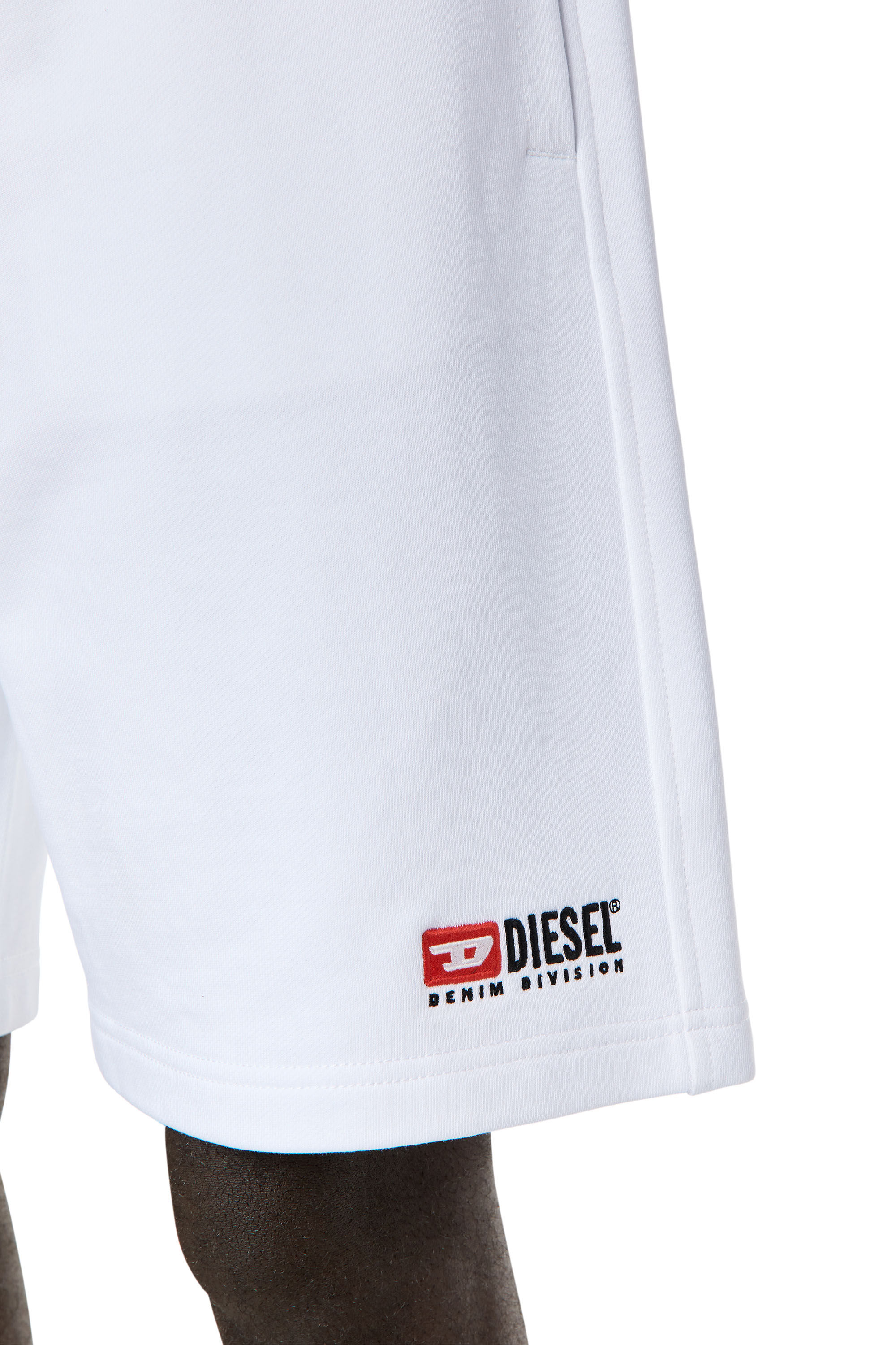 Diesel - P-CROWN-DIV, Man Sweat shorts with embroidered logo in White - Image 5