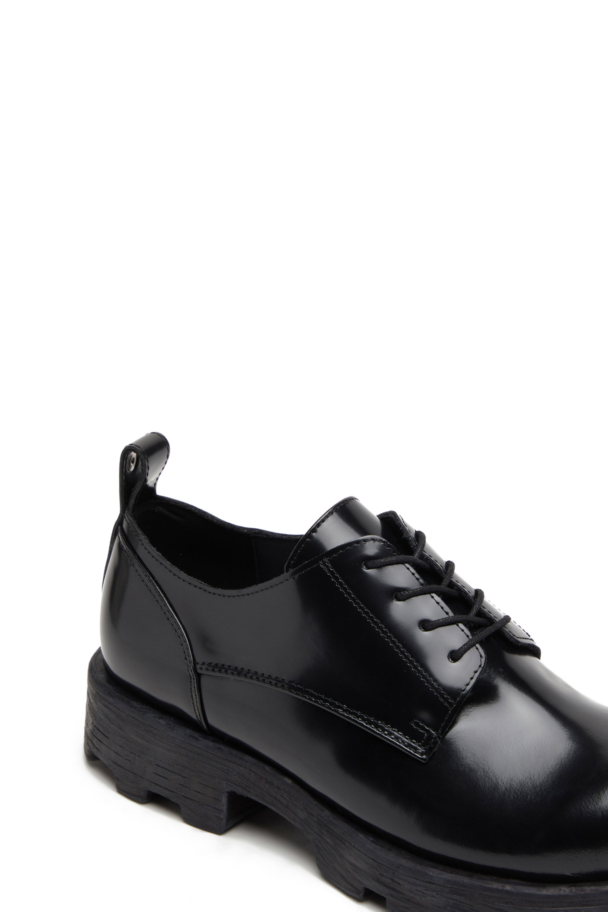 Diesel - D-HAMMER SH, Man D-Hammer SH - Lace-up shoes in shiny leather in Black - Image 6