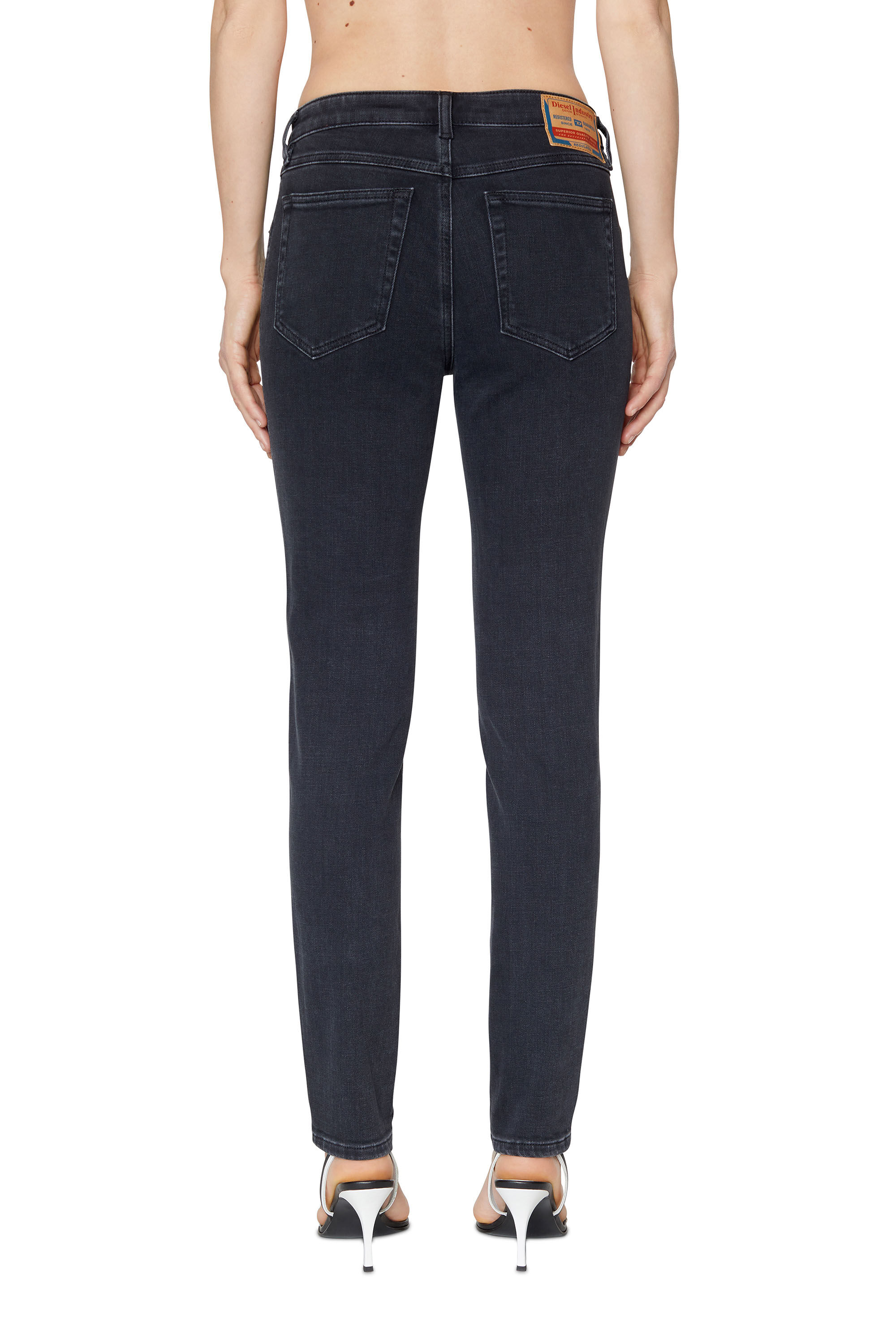 Diesel - Woman Skinny Jeans 2015 Babhila Z870G, Black/Dark grey - Image 4