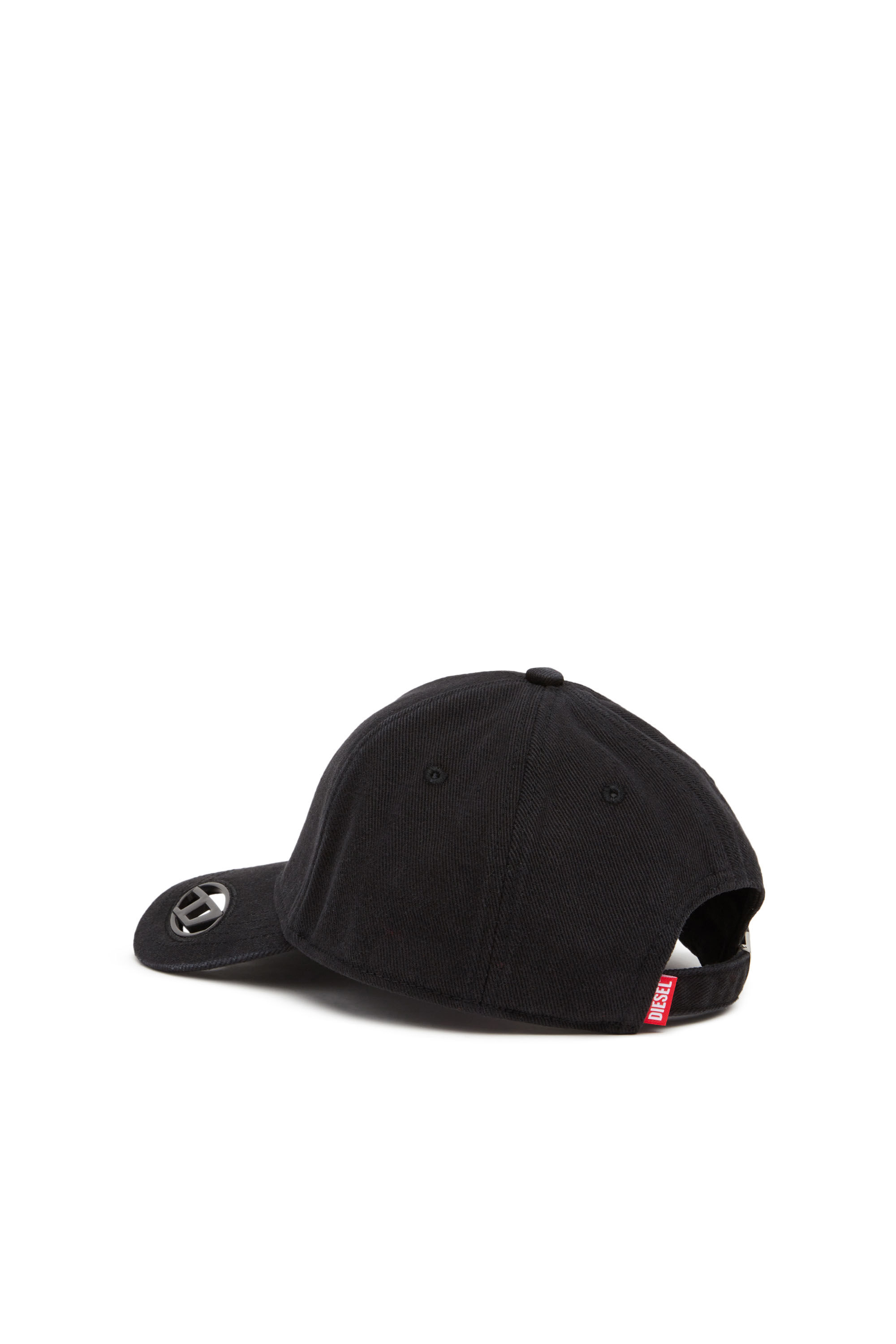 Diesel - C-PLAK, Man Baseball cap with oval D plaque in Black - Image 2
