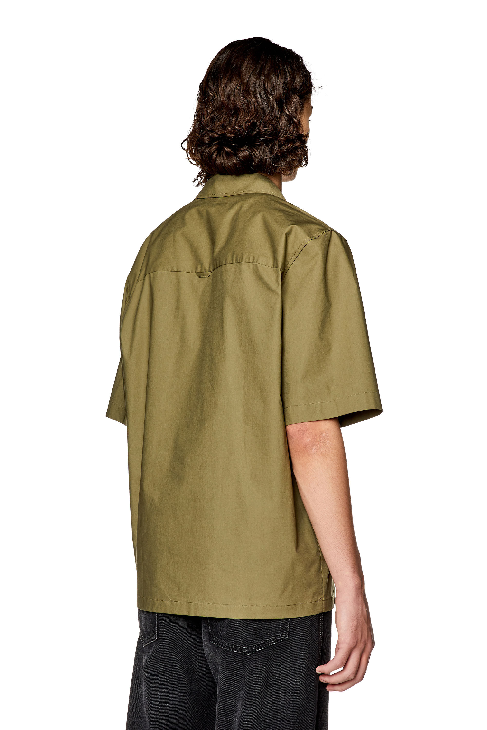 Diesel - S-MAC-22-B, Man Bowling shirt with embroidered logo in Green - Image 4