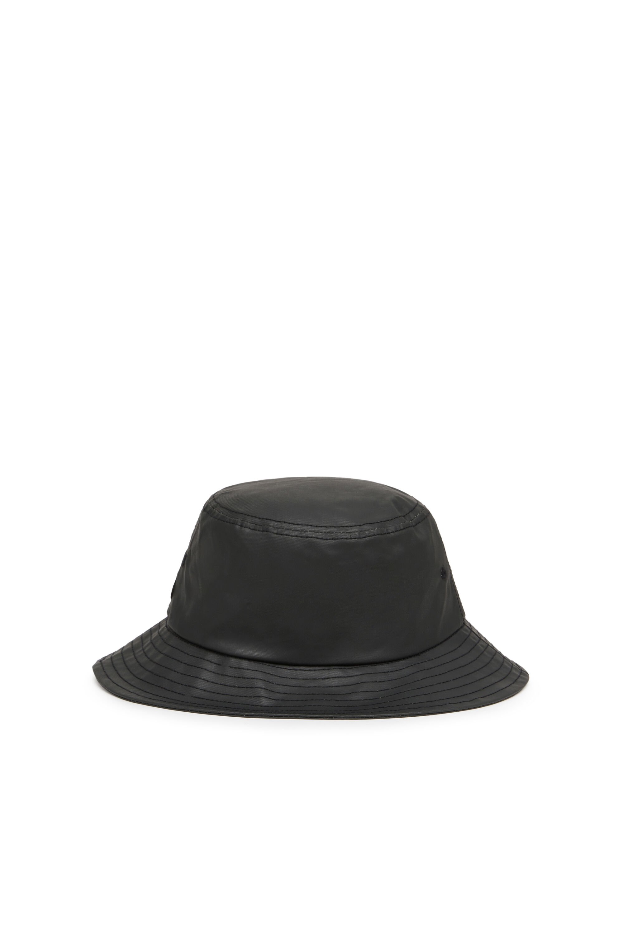 Diesel - C-FISH-COAT, Man Bucket hat in coated twill in Black - Image 1