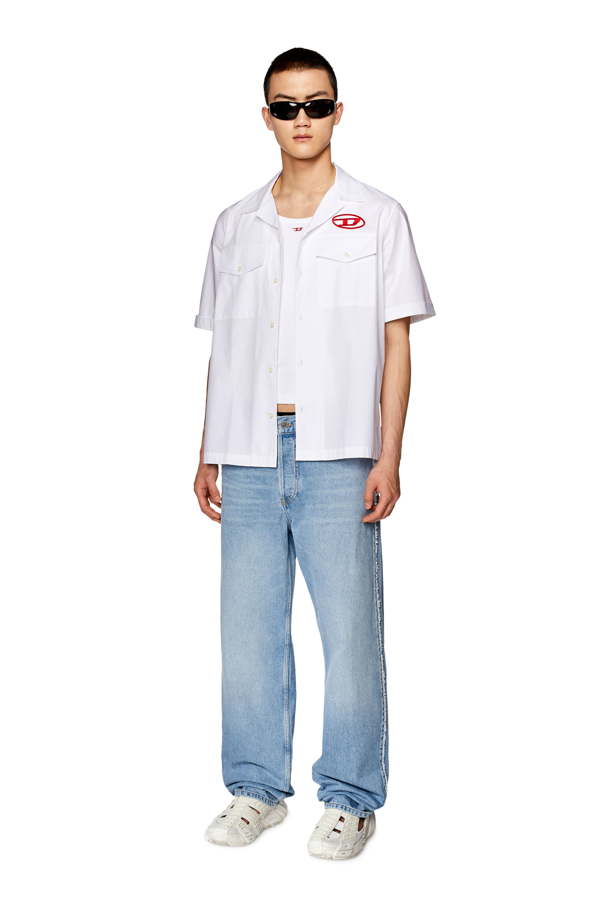 Diesel - S-MAC-22-B, Man Bowling shirt with embroidered logo in Multicolor - Image 1