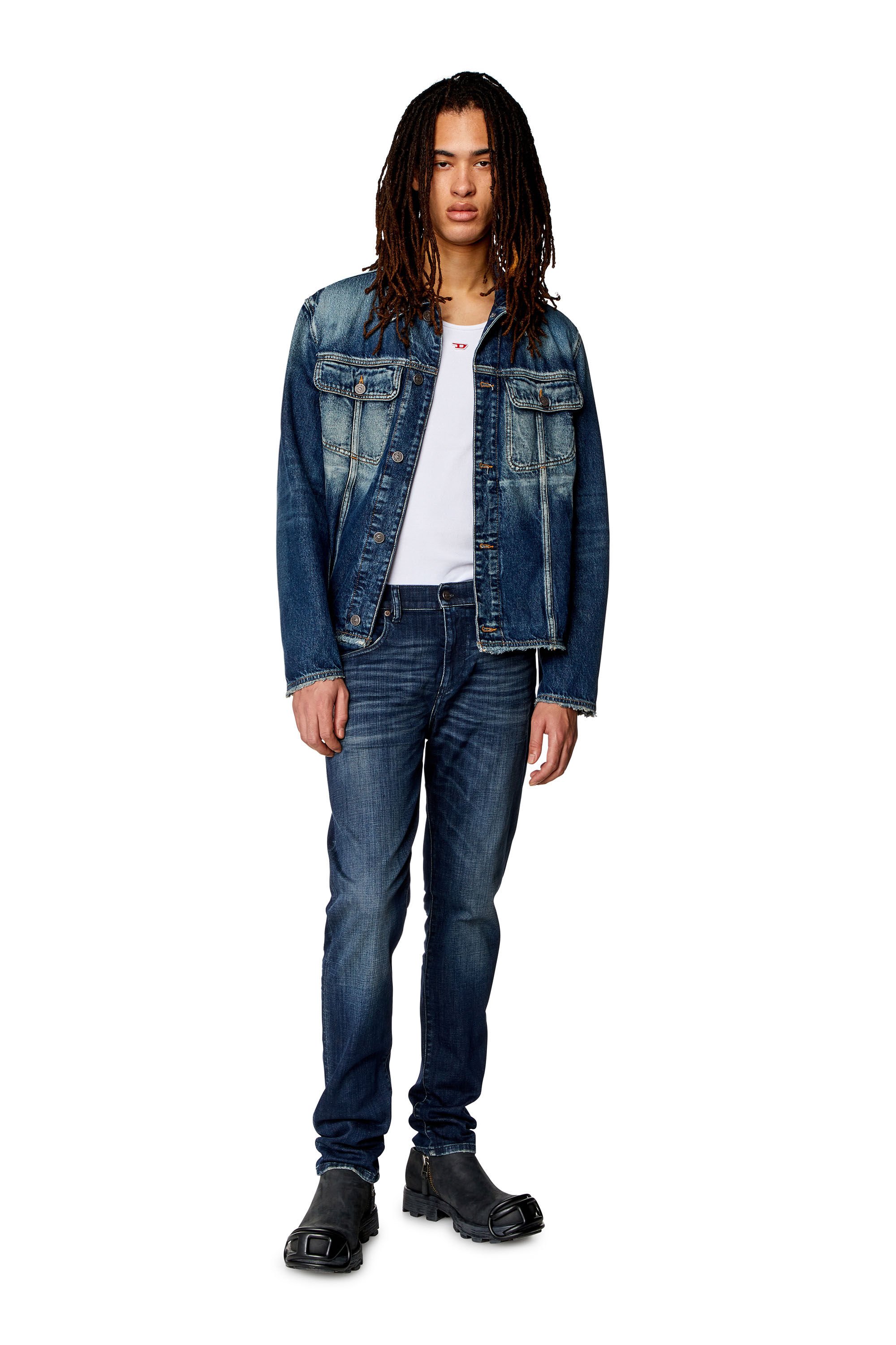 Diesel - Man Slim Jeans 2019 D-Strukt 09H35, Dark Blue - Image 1