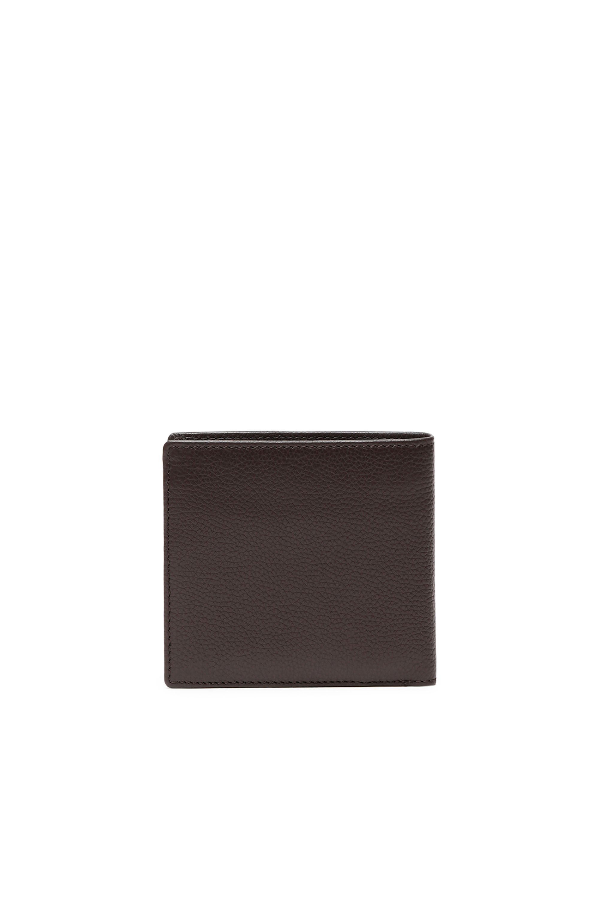 Diesel - BI FOLD COIN S, Man Bi-fold wallet in grainy leather in Brown - Image 2