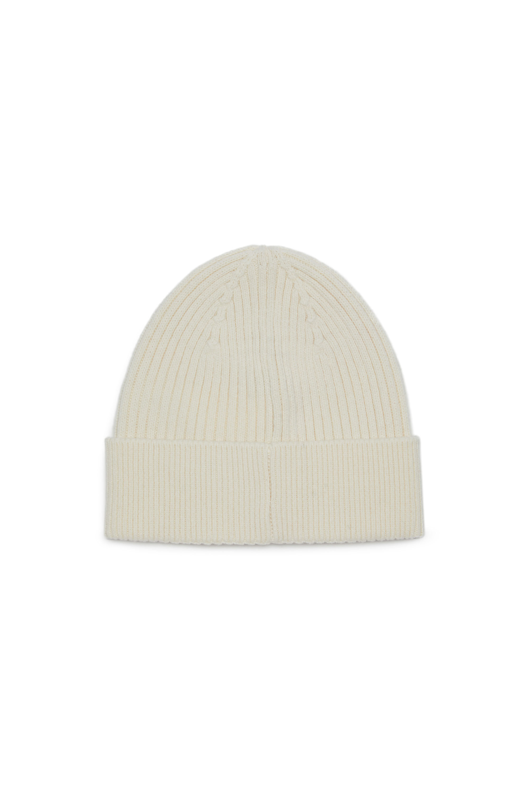 Diesel - K-CODER-H 2X2, Unisex Ribbed beanie with logo patch in White - Image 2