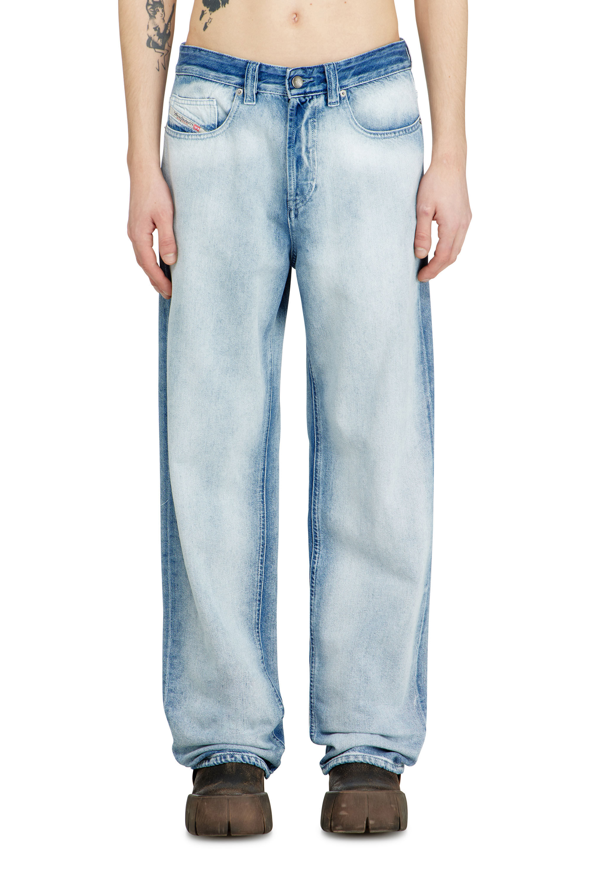 Diesel - Man's Relaxed Jeans 2001 D-Macro 09P29, Light Blue - 3
