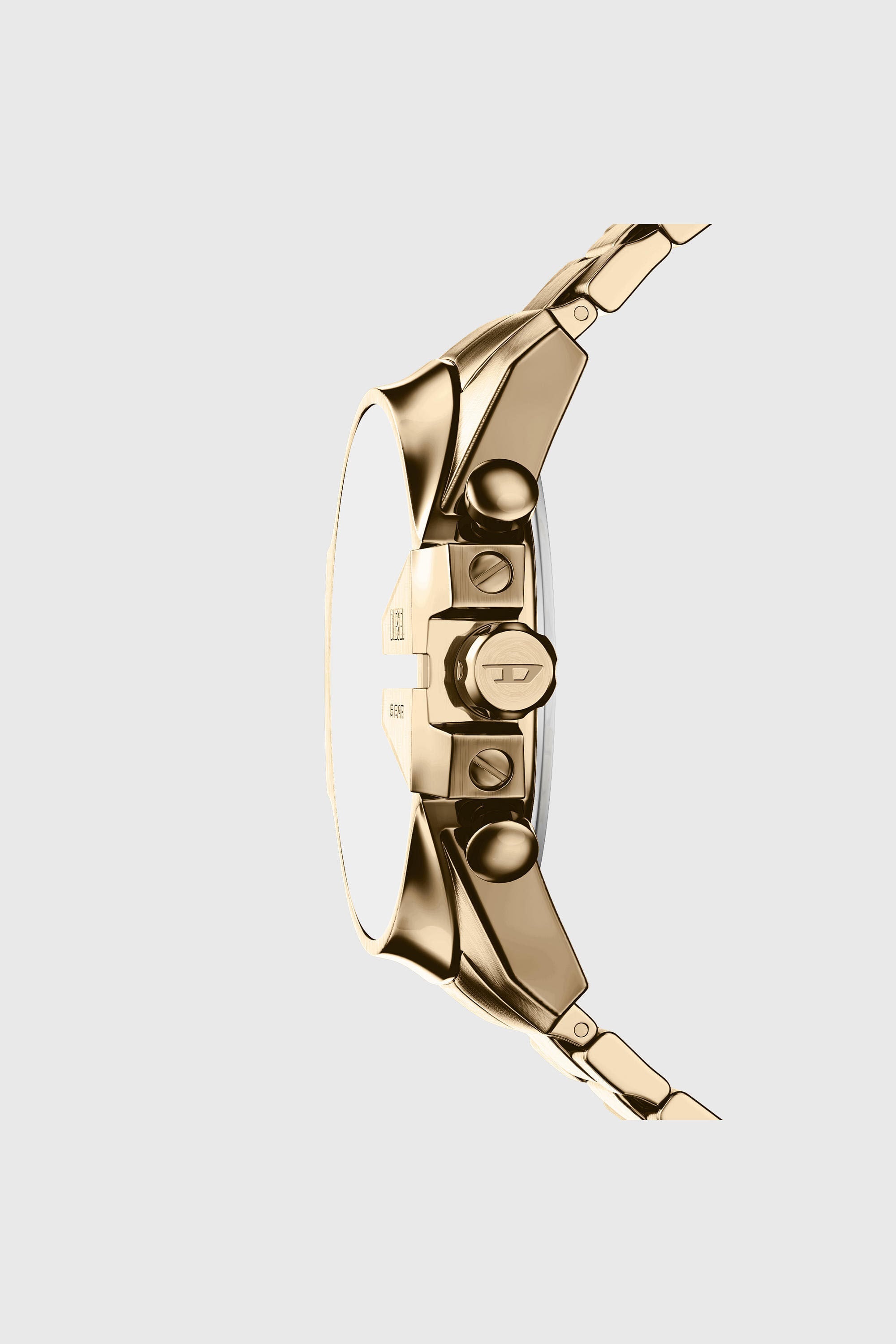 Diesel - DZ4736 WATCH, Man's Mega Chief Slim antique gold-tone stainless steel watch in Gold - 2