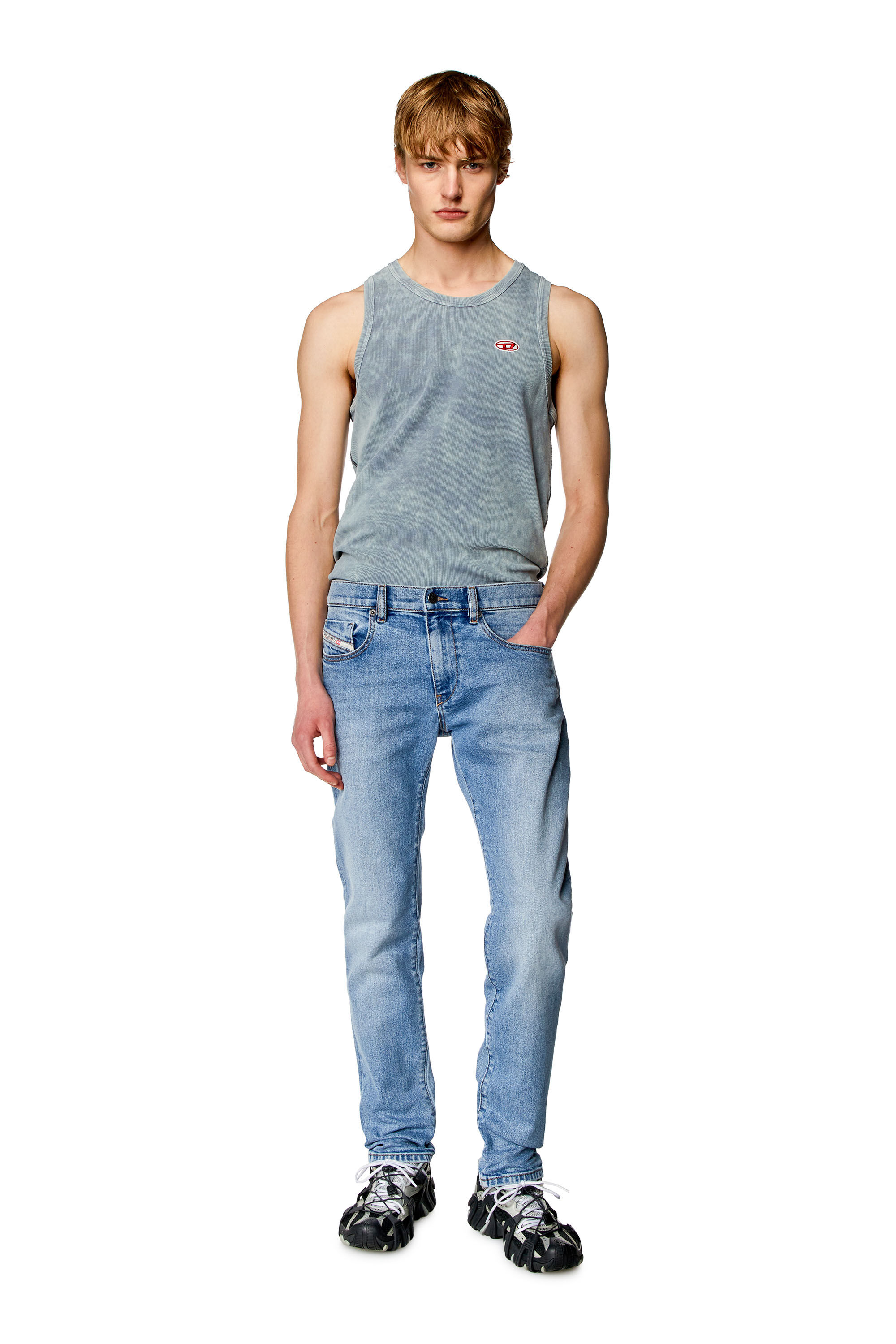 Diesel - Man Slim Jeans 2019 D-Strukt 0CLAF, Light Blue - Image 1