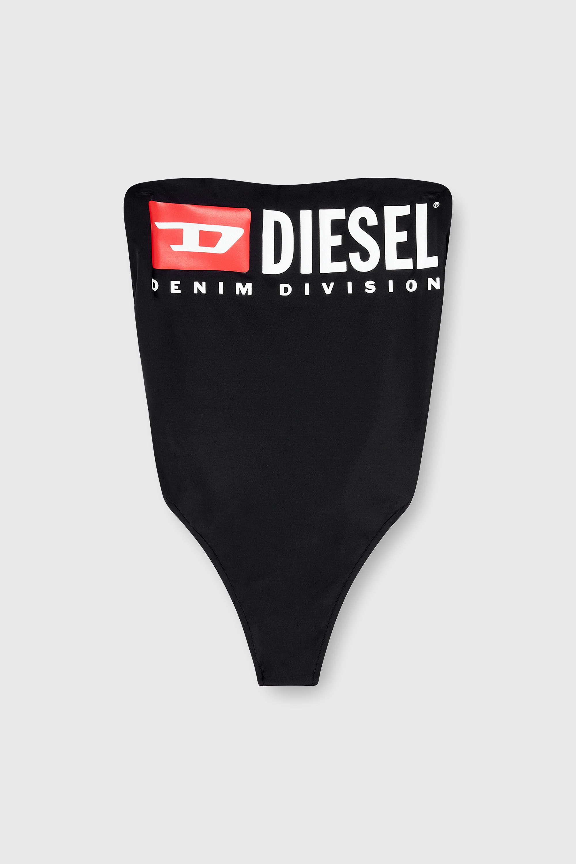 Diesel - CECILIA-D-CORE, Woman's Strapless swimsuit with Diesel Denim Division logo in Black - 6