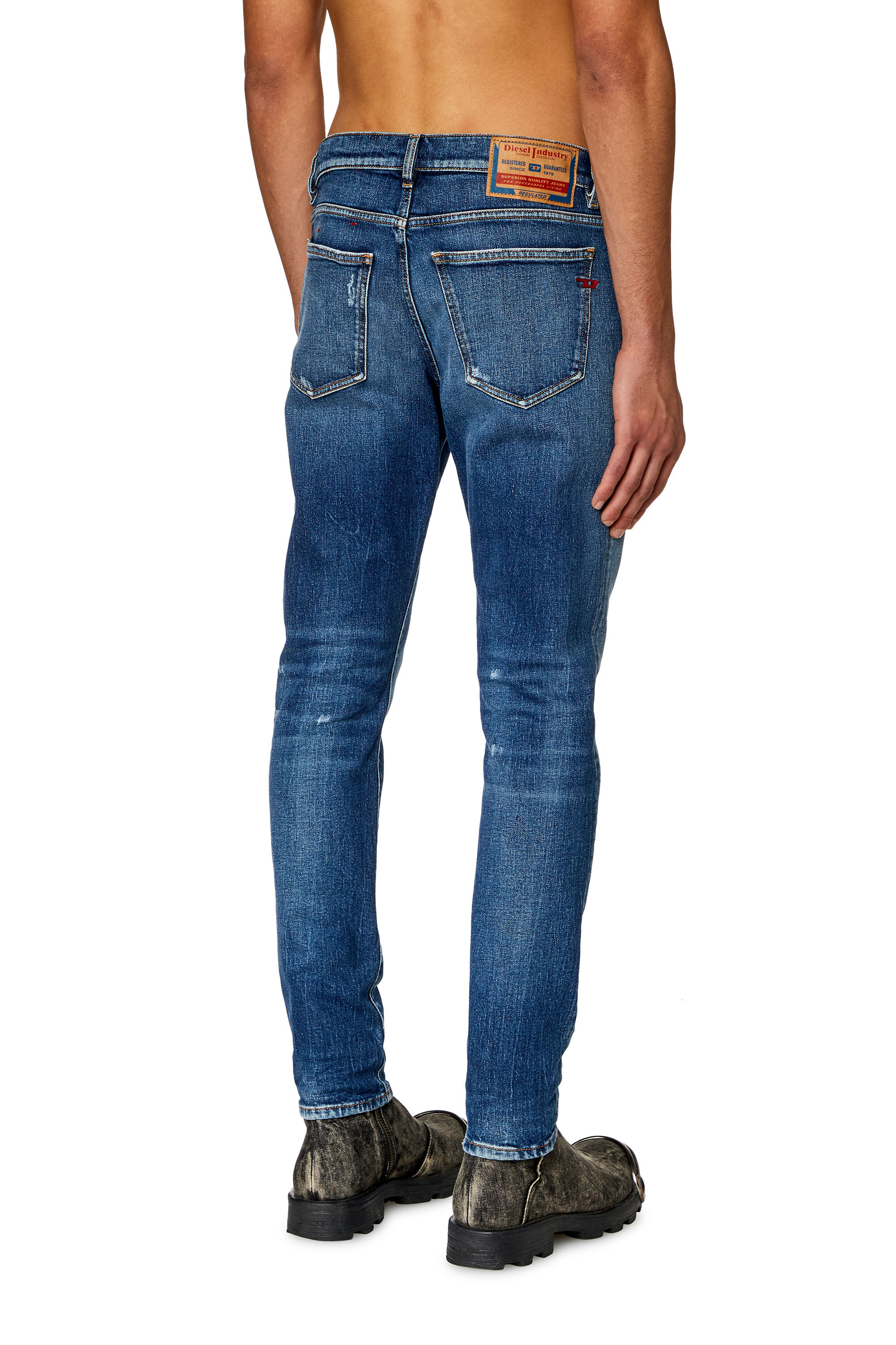 Diesel - Man Slim Jeans 2019 D-Strukt 007T3, Medium blue - Image 4