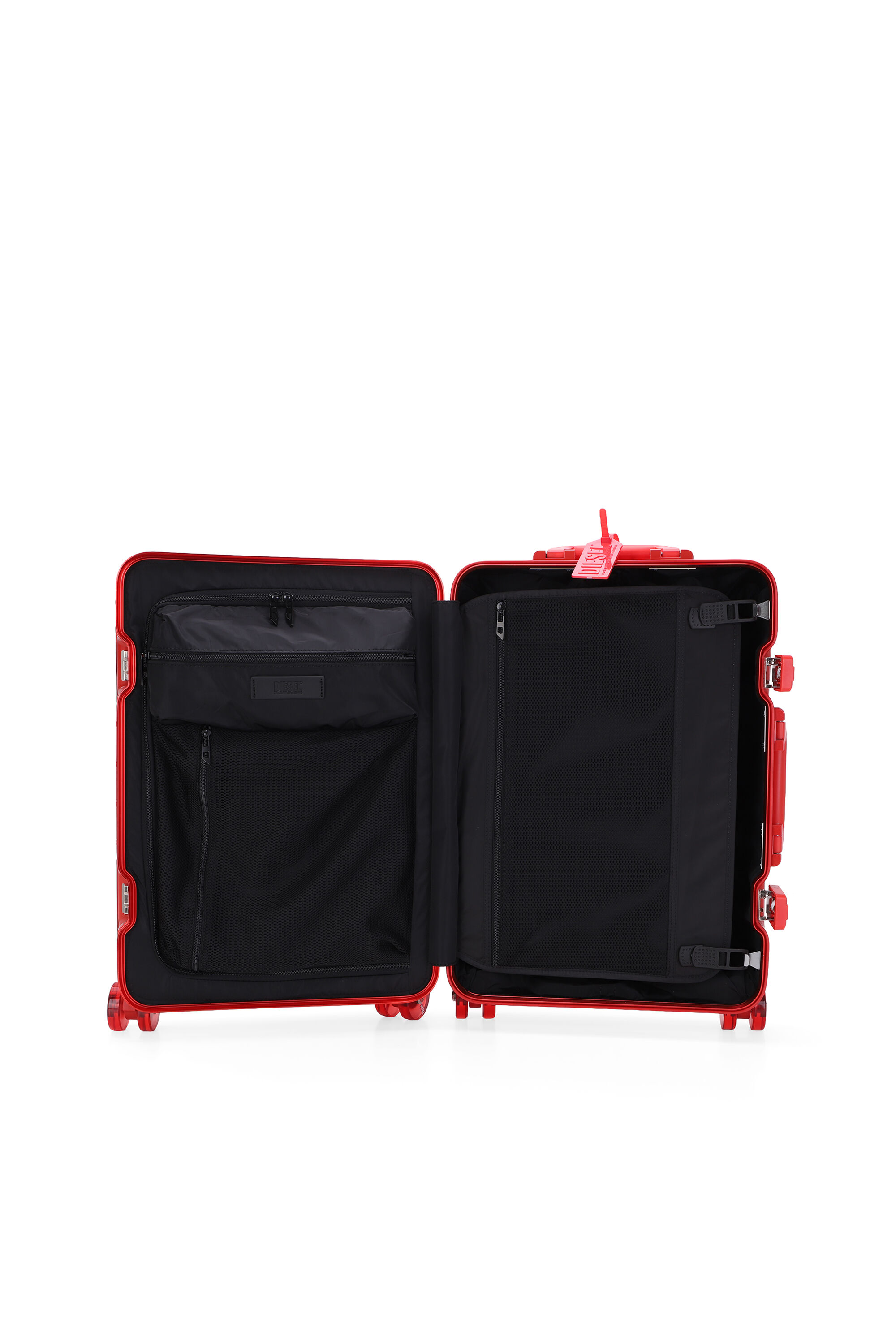 Diesel - DIESEL ALUMINUM TROLLEY- DSL002, Unisex's Aluminum suitcase size S in Red - 4