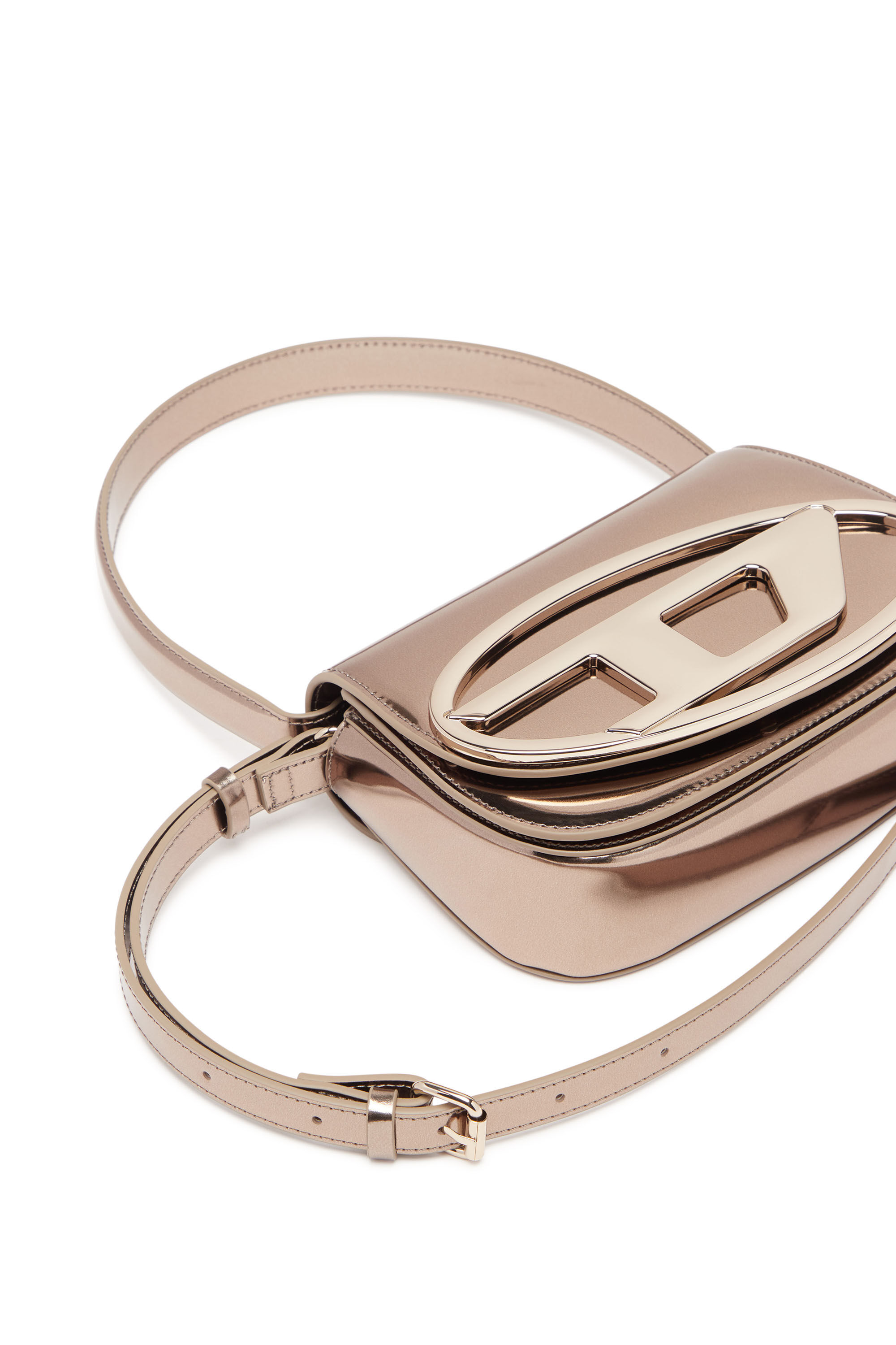 Diesel - 1DR, Woman's 1DR-Iconic shoulder bag in mirrored leather in Bronze - 2