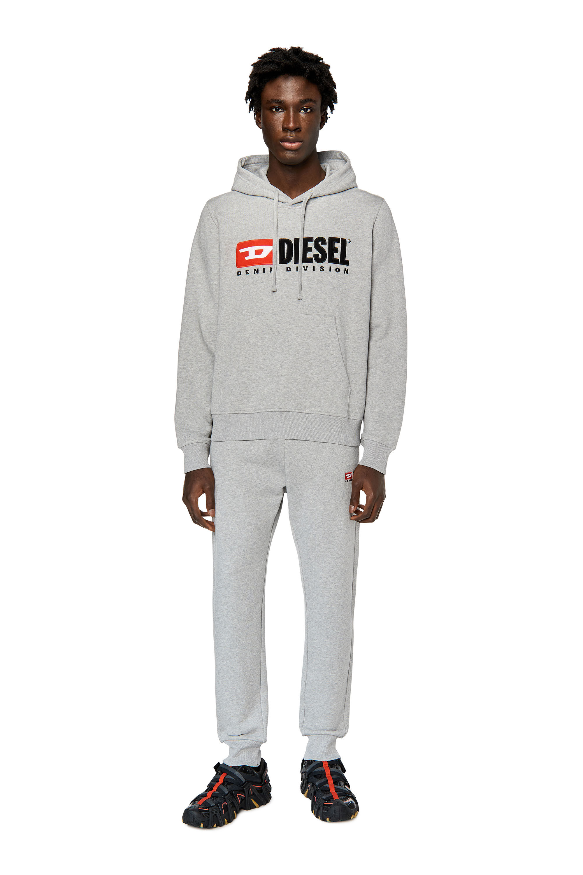 Diesel - P-TARY-DIV, Man Track pants with embroidered logo in Grey - Image 1