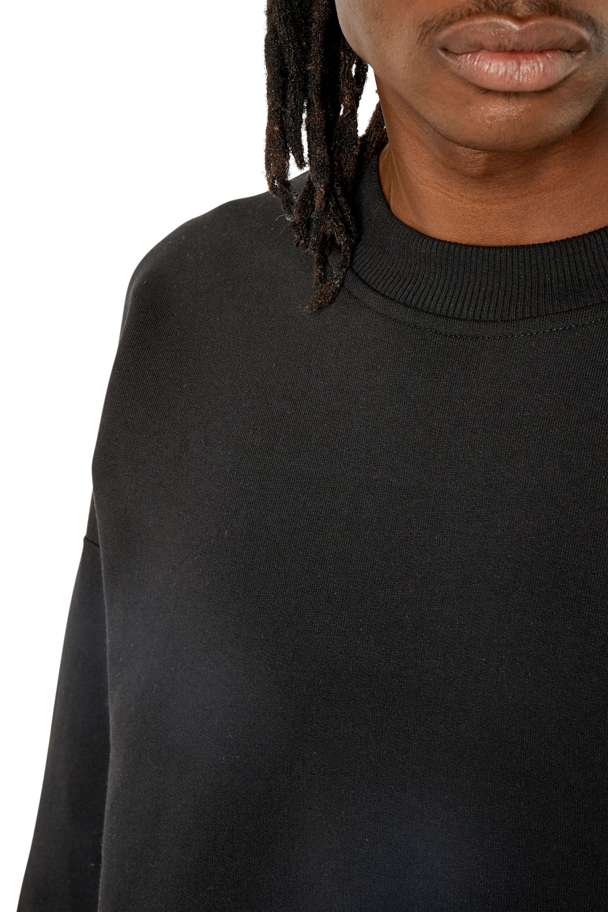 Diesel - S-ROB-MEGOVAL, Man Sweatshirt with back maxi D logo in Black - Image 5