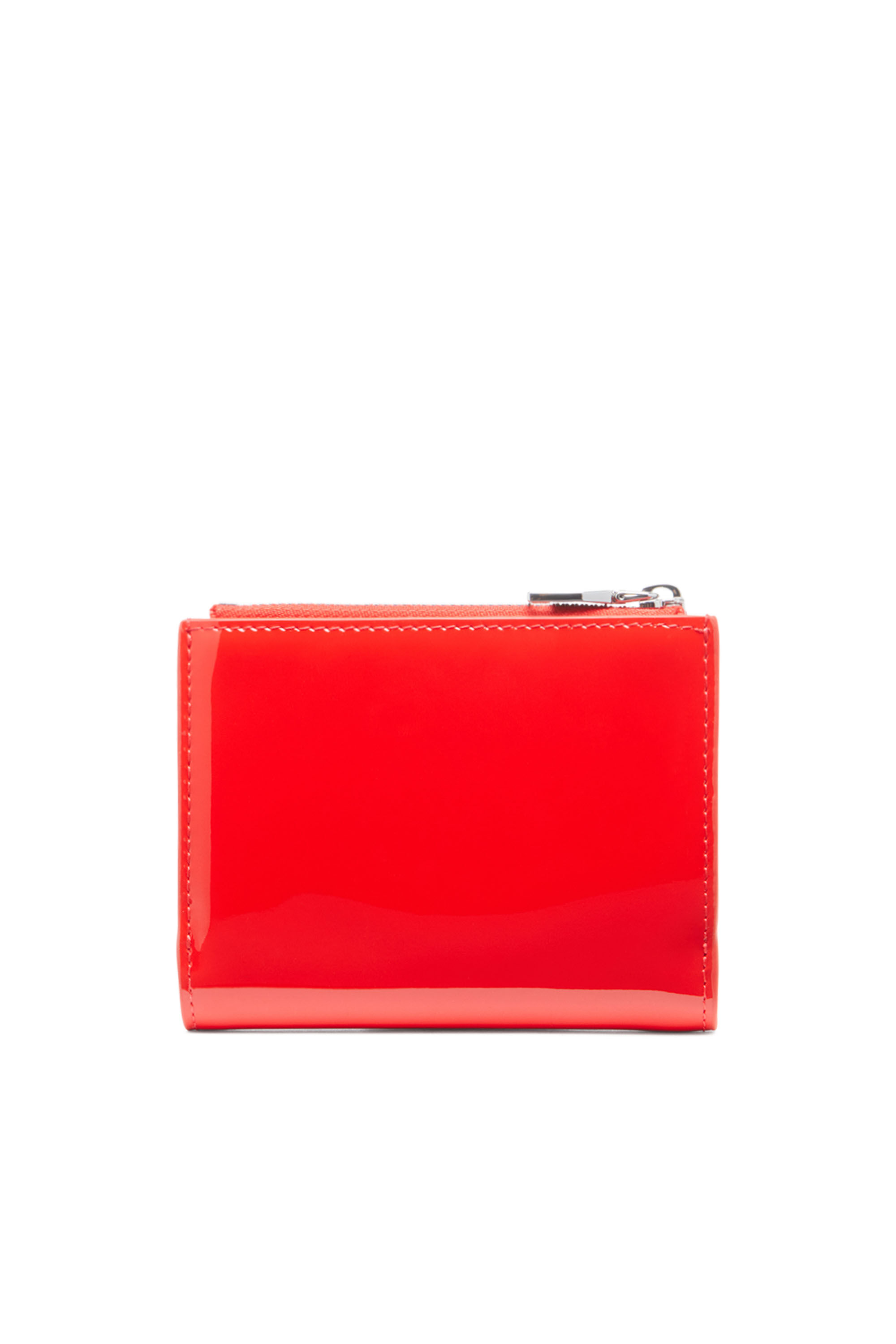 Diesel - PLAY BI-FOLD ZIP II, Woman Small wallet in glossy leather in Red - Image 2
