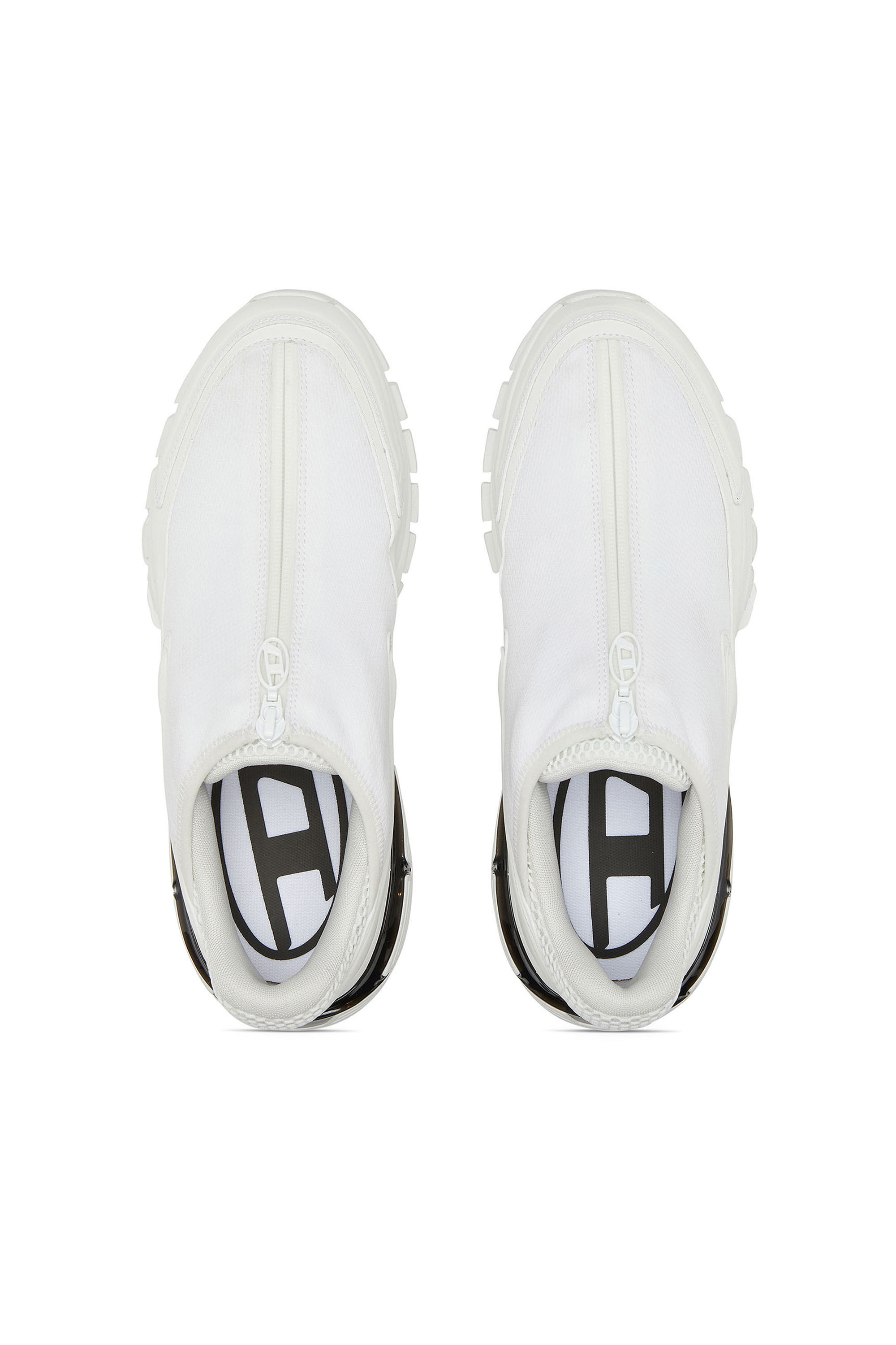 Diesel - S-SERENDIPITY PRO-X1 ZIP X, Unisex S-Serendipity-Slip-on mesh sneakers with zip in White - Image 4