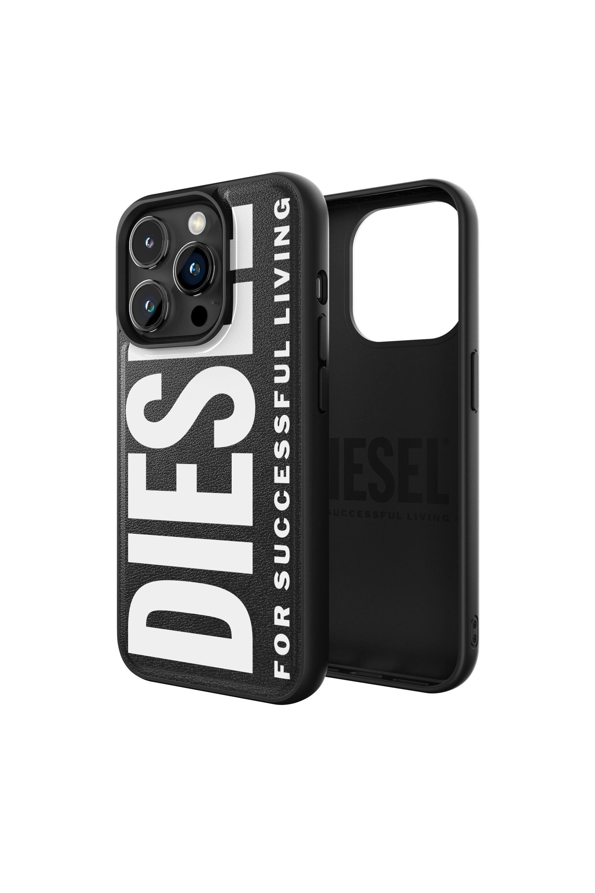 Diesel - 54166 MOULDED CASE, Unisex Moulded case cover iP15 Pro in Black - Image 1