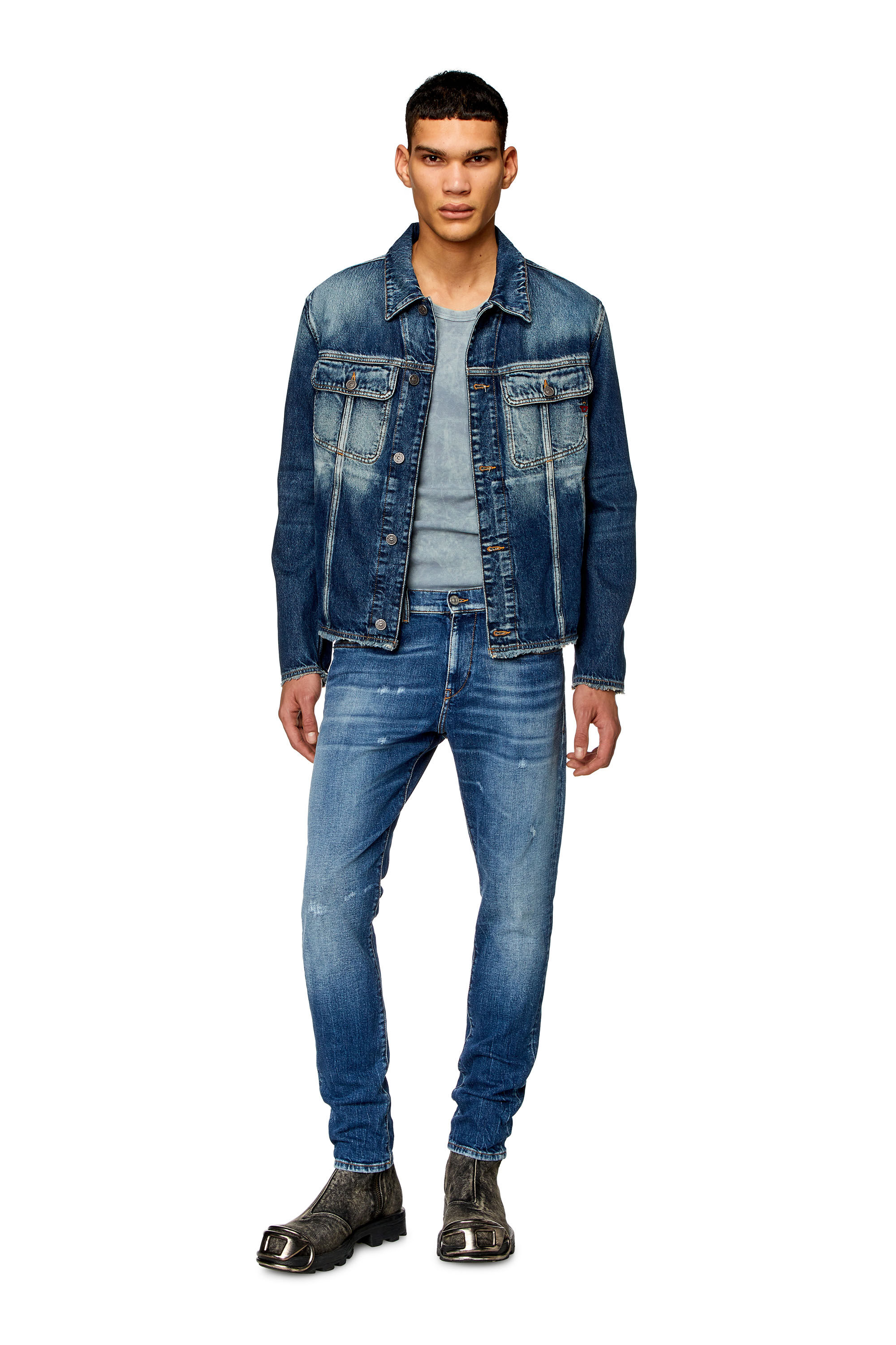Diesel - Man Slim Jeans 2019 D-Strukt 007T3, Medium blue - Image 1
