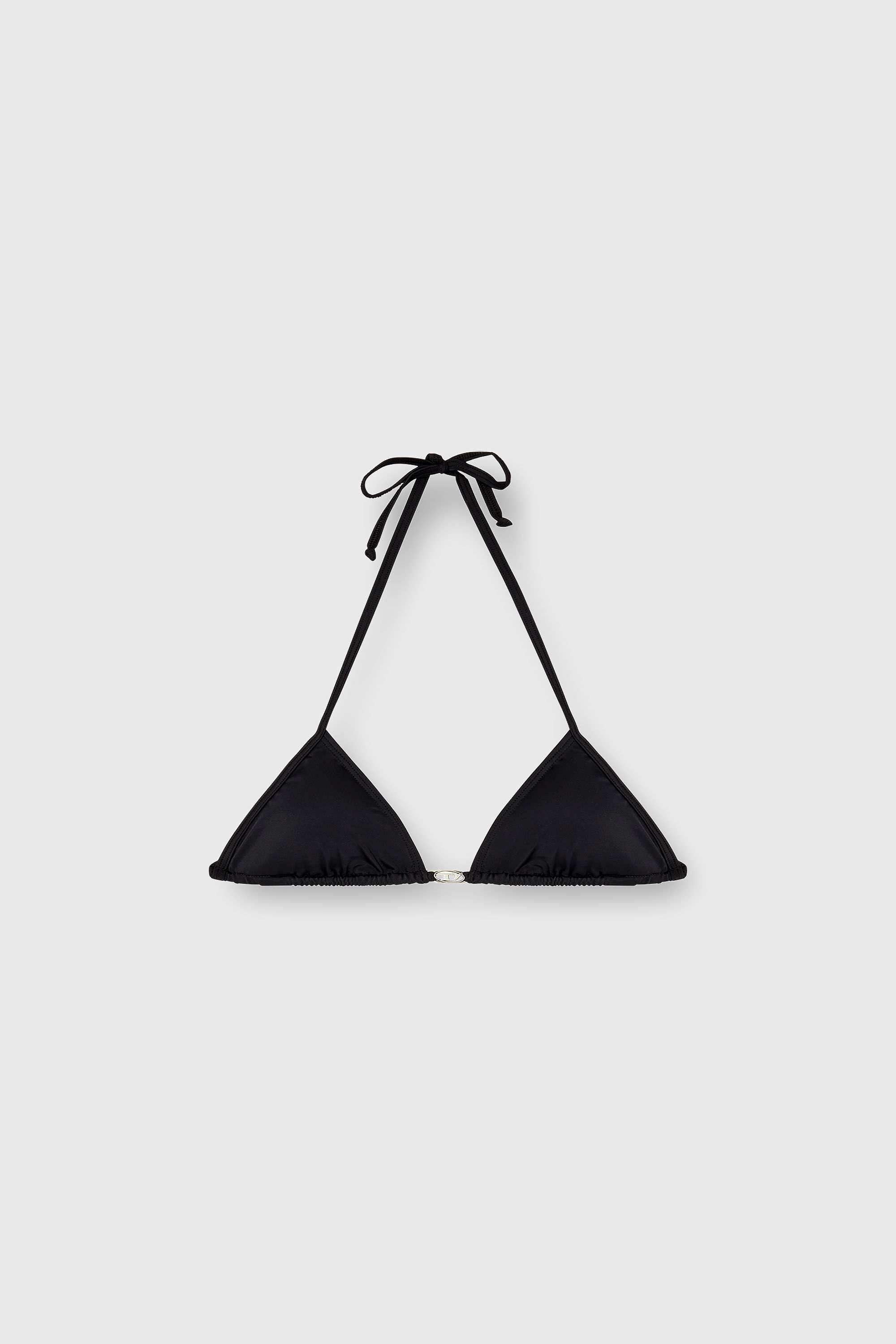Diesel - ELETTRA-DNM, Woman's Bikini top in nylon with tie fastening in Black - 4
