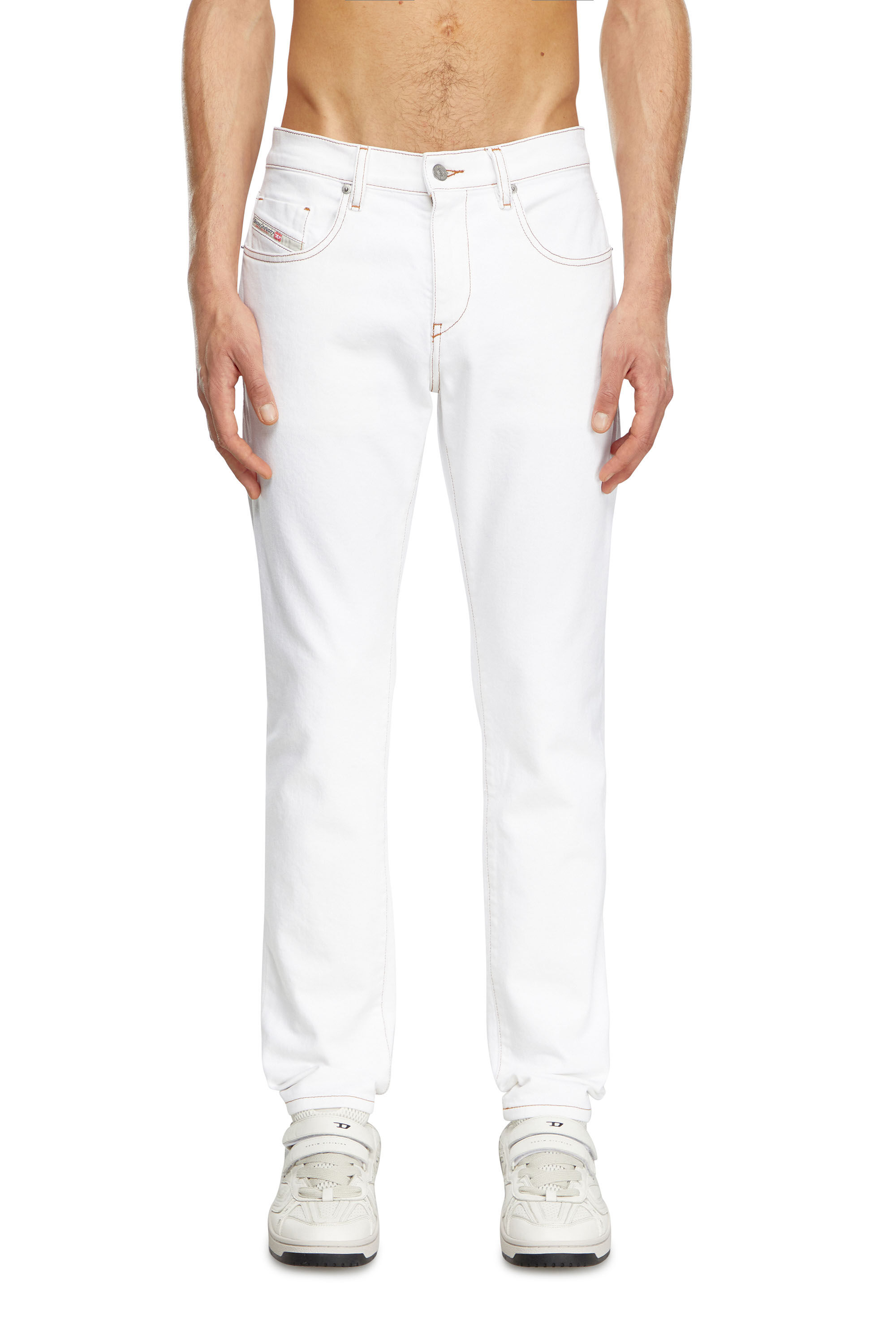 Diesel - Man Slim Jeans 2019 D-Strukt 09K05, White - Image 3