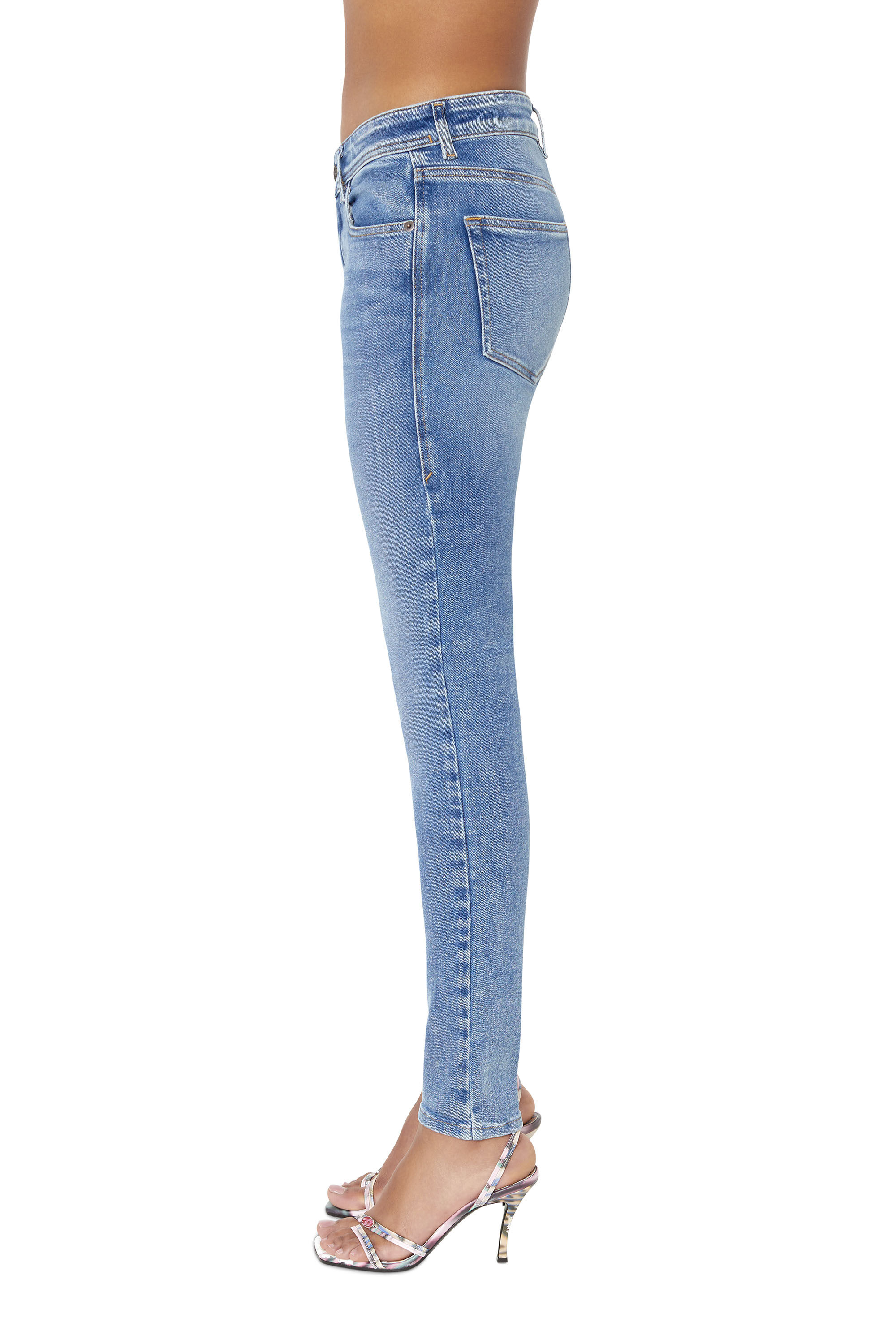 Diesel - Woman Super skinny Jeans 2017 Slandy 09D62, Medium blue - Image 5