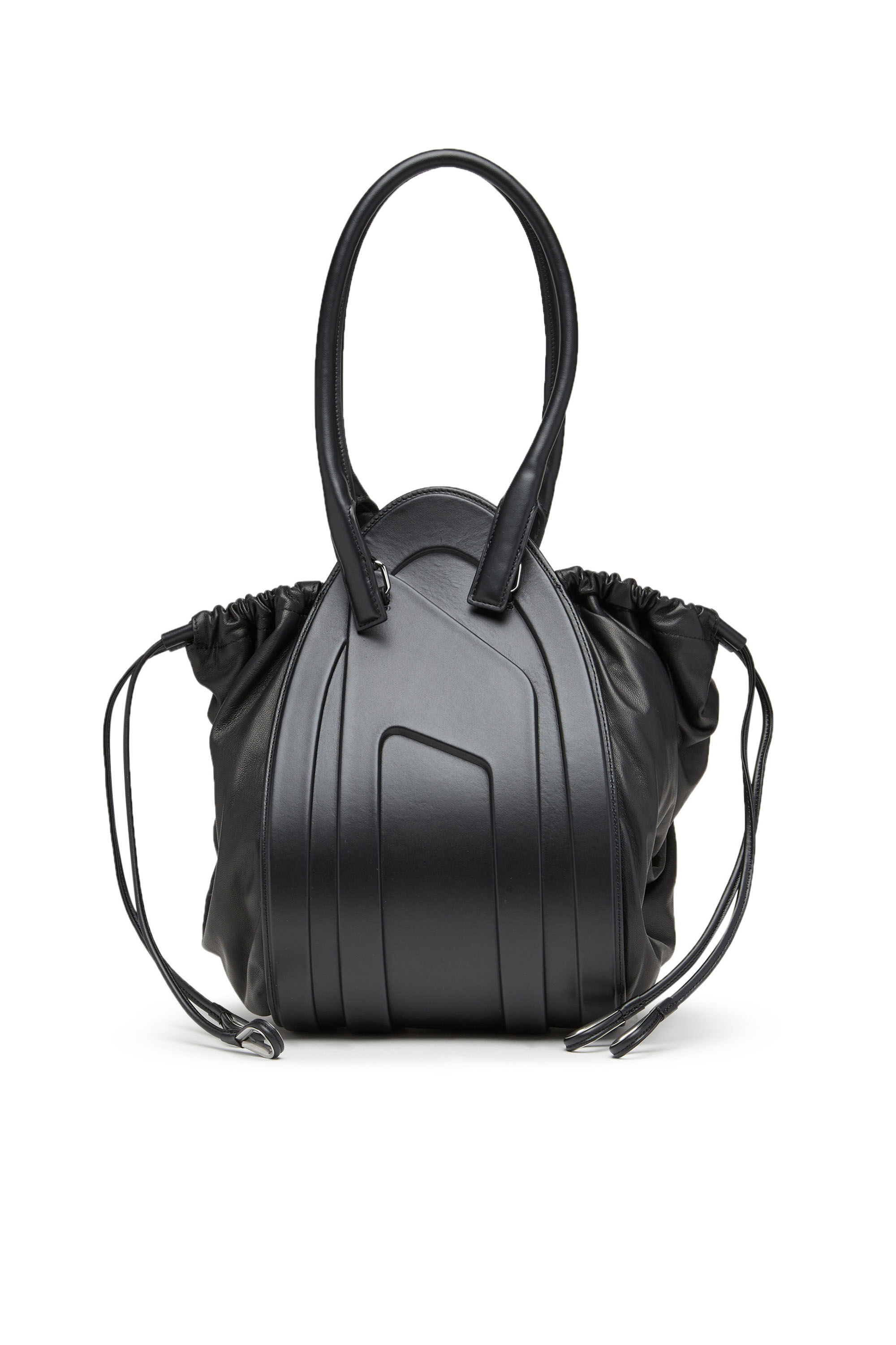 Diesel - 1DR-FOLD M, Woman 1DR-Fold M-Shoulder bag with maxi embossed logo in Black - Image 3