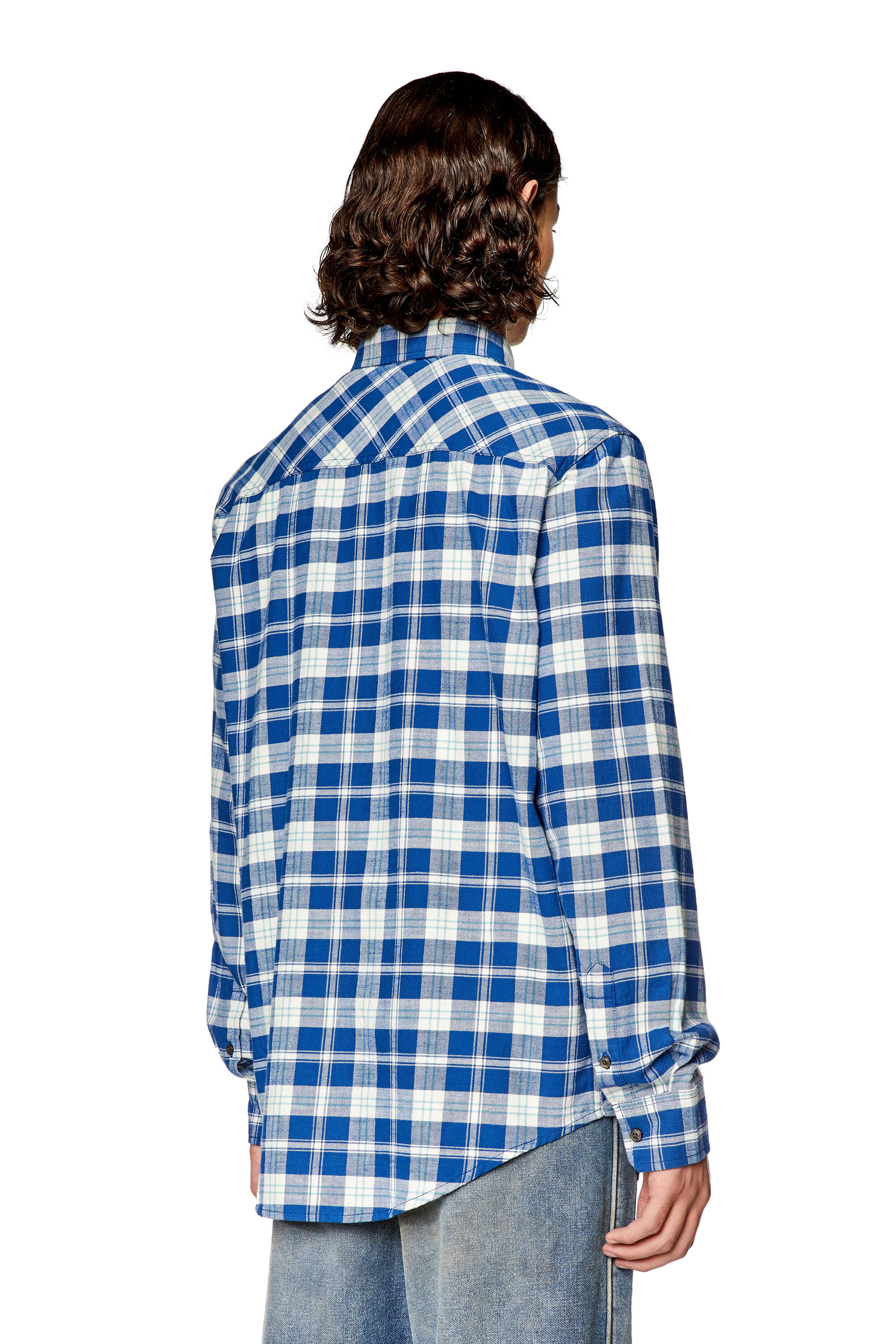 Diesel - S-UMBE-CHECK-NW, Man Shirt in checked flannel in Multicolor - Image 4