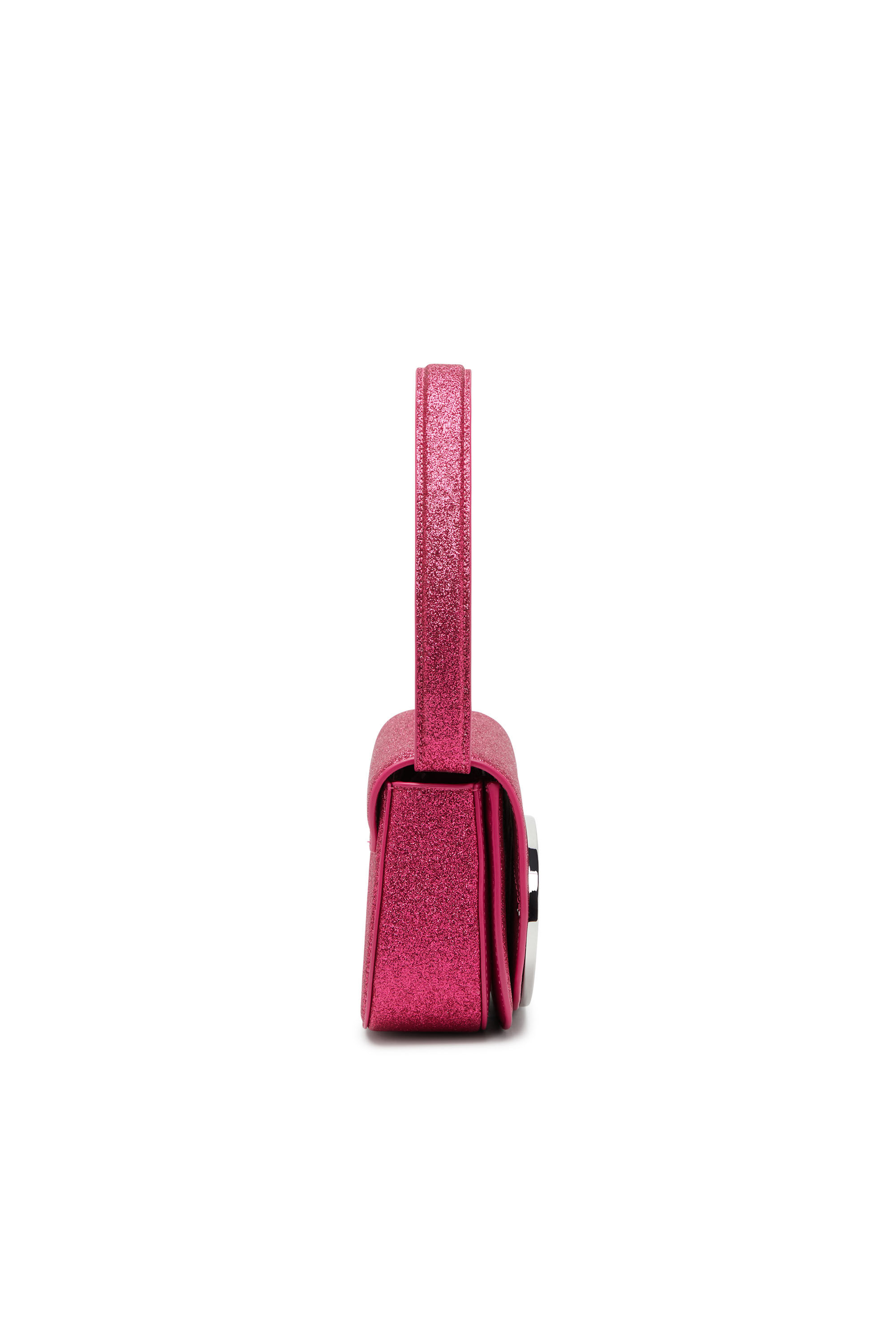 Diesel - 1DR, Woman 1DR-Iconic shoulder bag in glitter fabric in Pink - Image 4