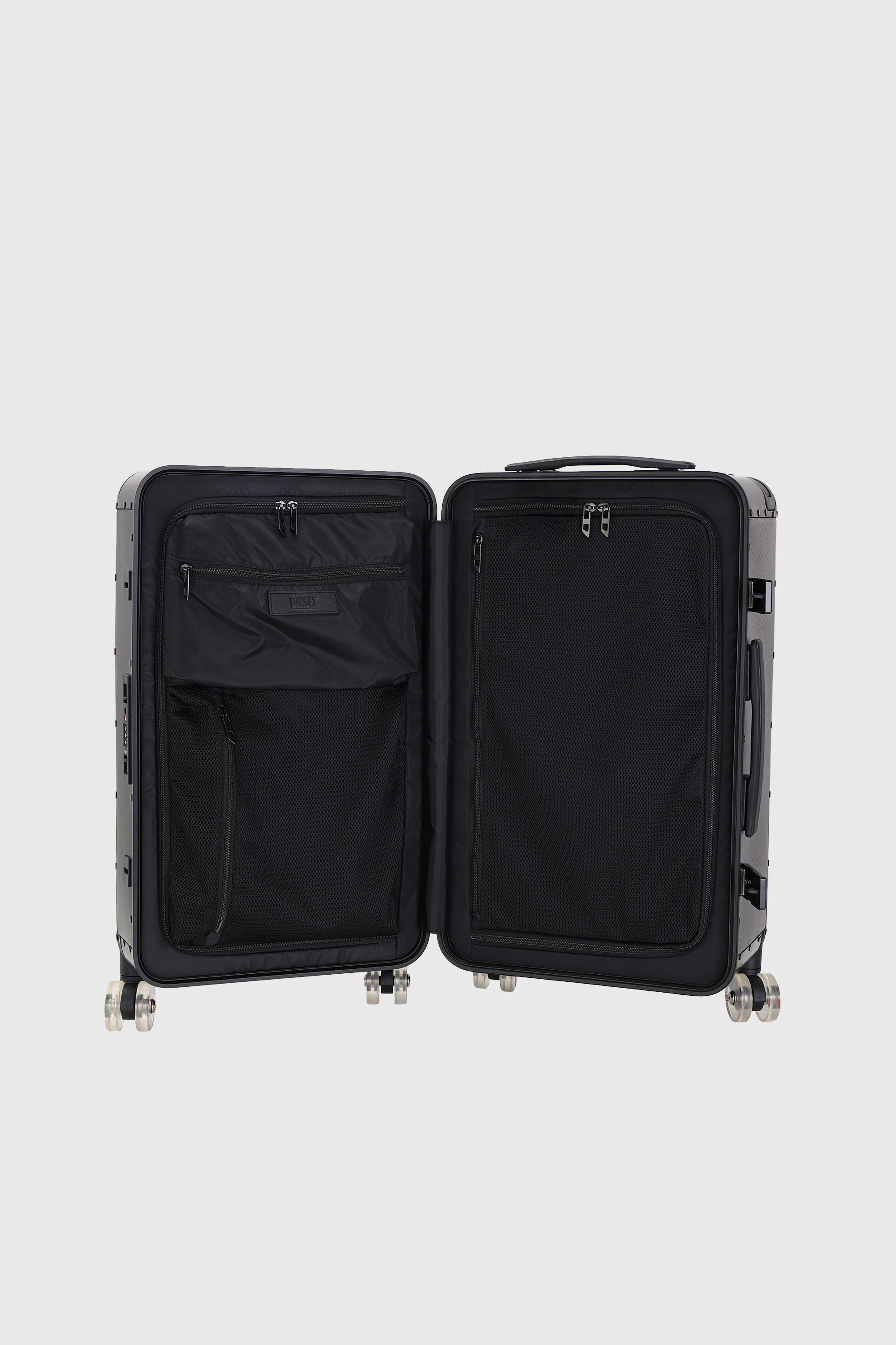 Diesel - DSL CARBON FIBER TROLLEY-BLACK- DSL001, Unisex's Carbon fiber suitcase size M in Black - 3