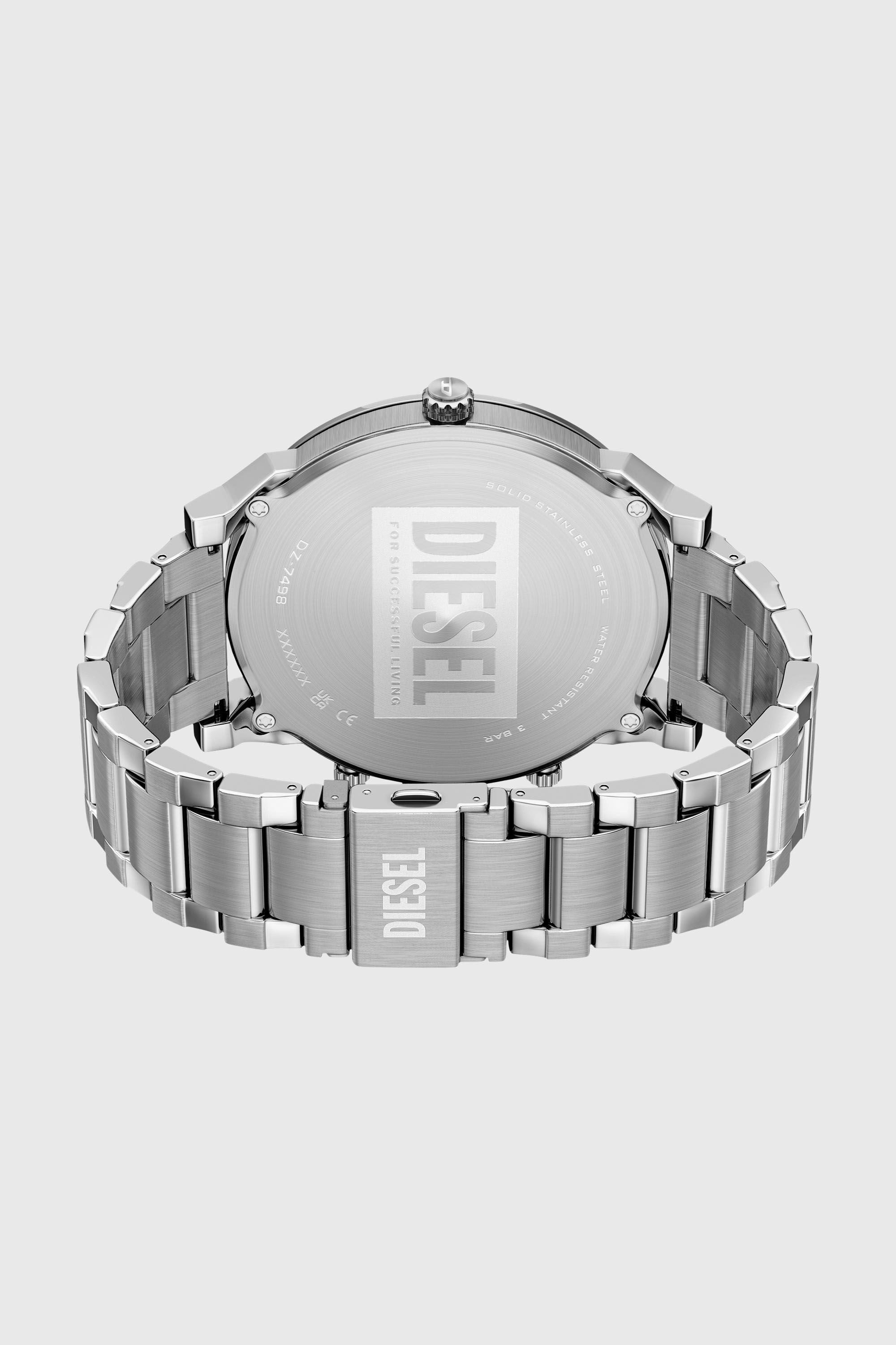 Diesel - DZ7498 WATCH, Man's Mr. Daddy Slim date stainless steel watch in Silver - 4