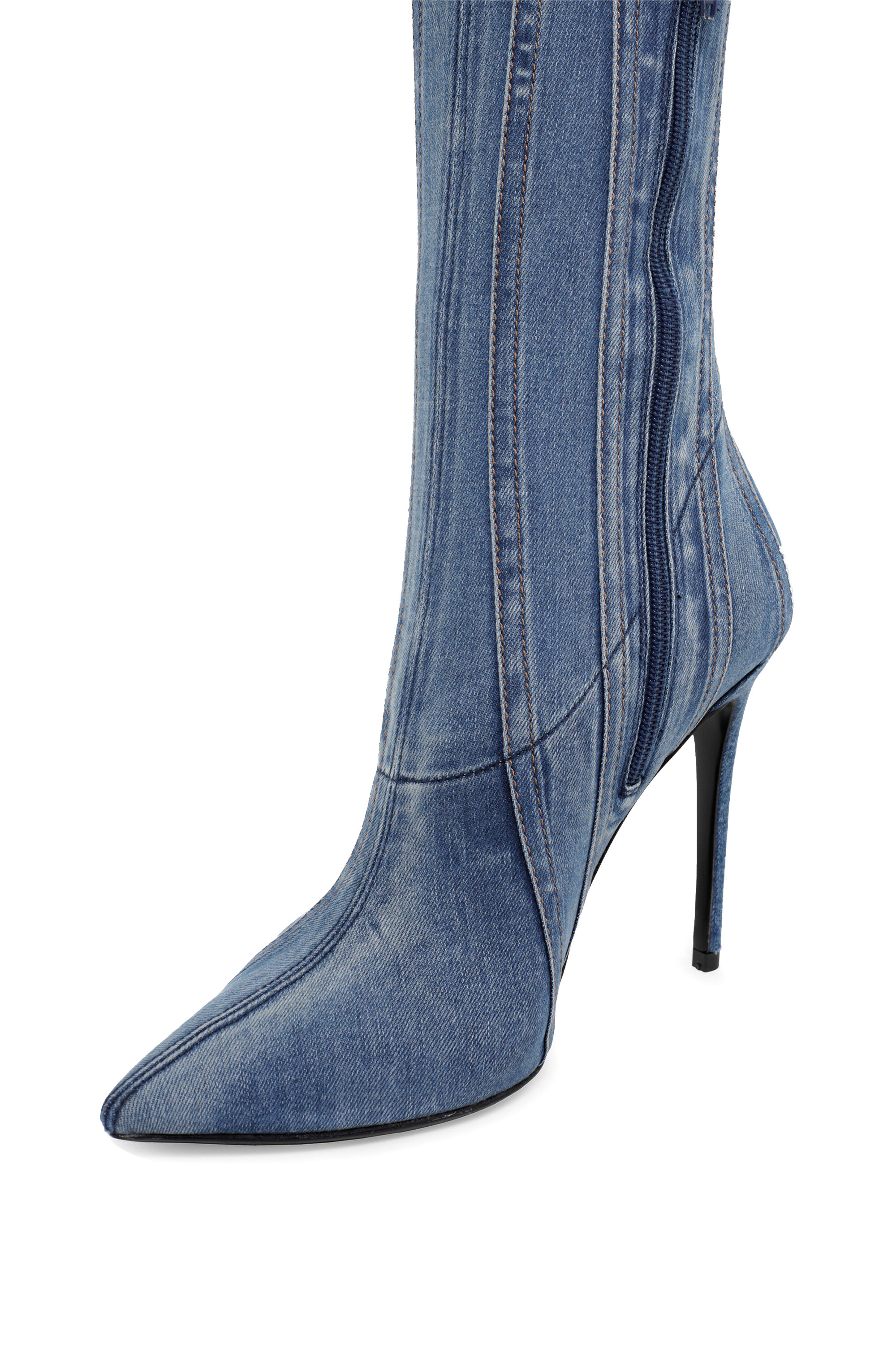 Diesel - D-YUCCA OTK, Woman D-Yucca Otk - Over-the-knee boots in denim in Blue - Image 5