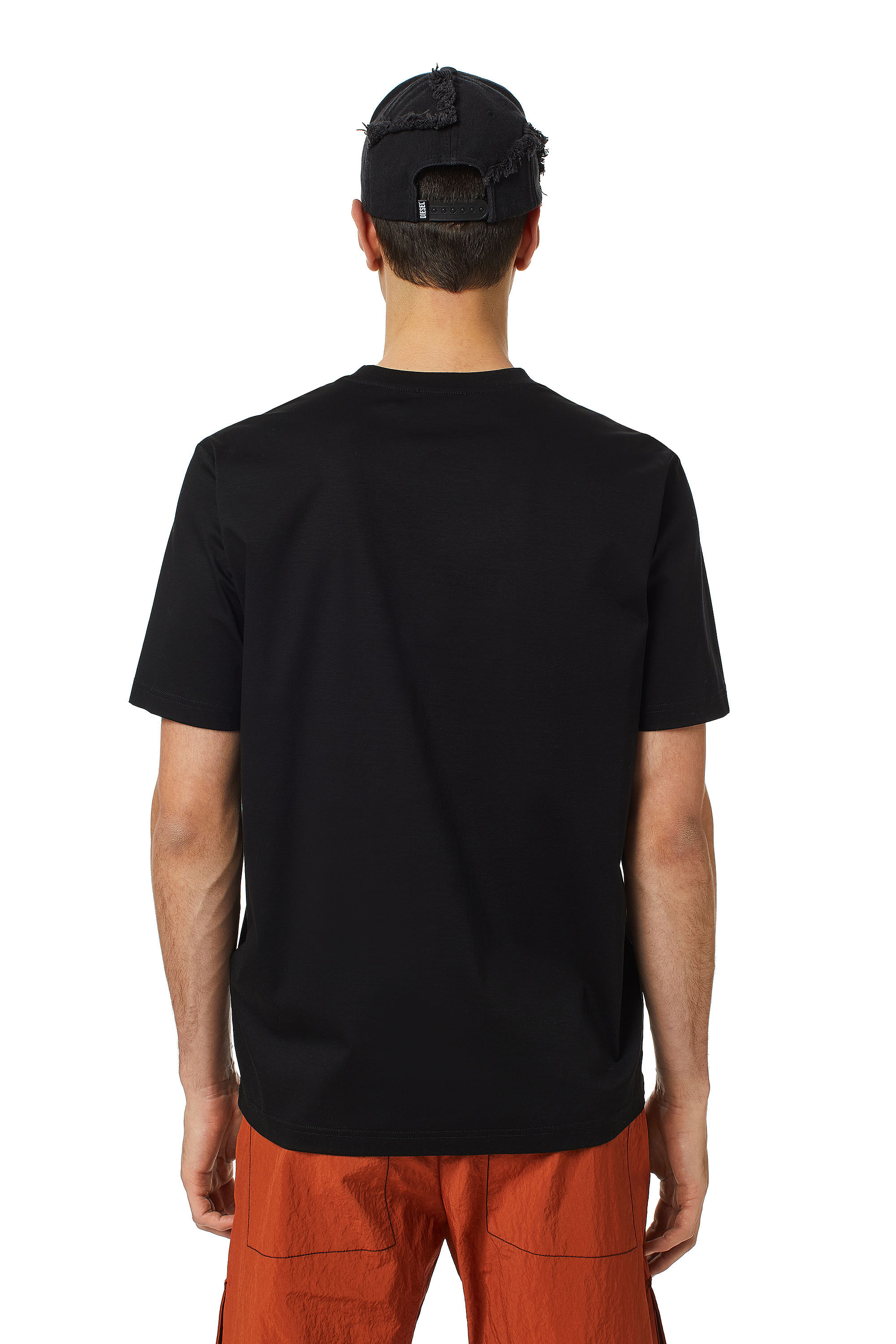 Diesel - T-JUST-DOVAL-PJ, Man T-shirt with oval D patch in Black - Image 4