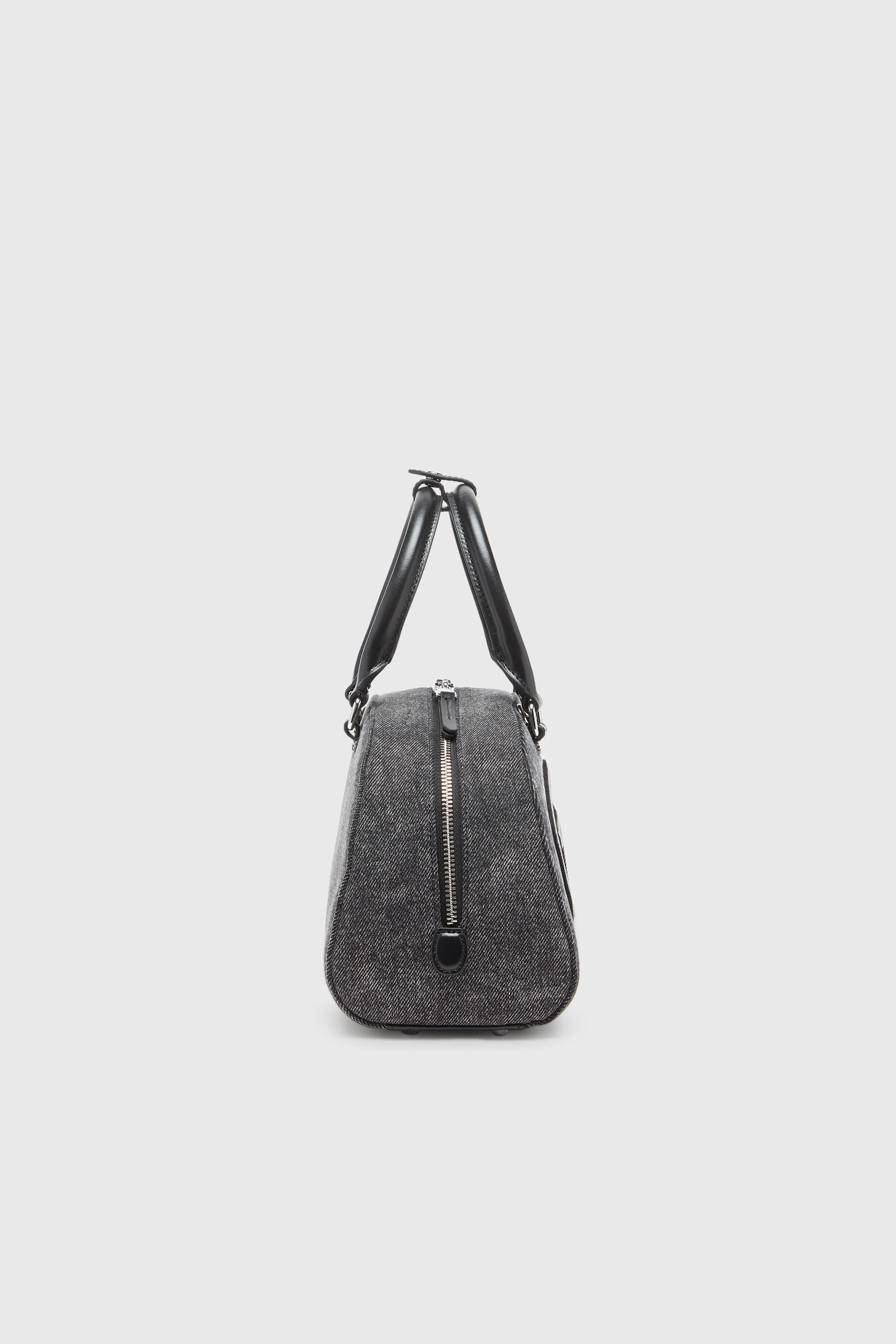 Diesel - 1DR DOME TOP HANDLE, Woman's 1DR Dome-Bowling bag in washed denim in Grey - 5