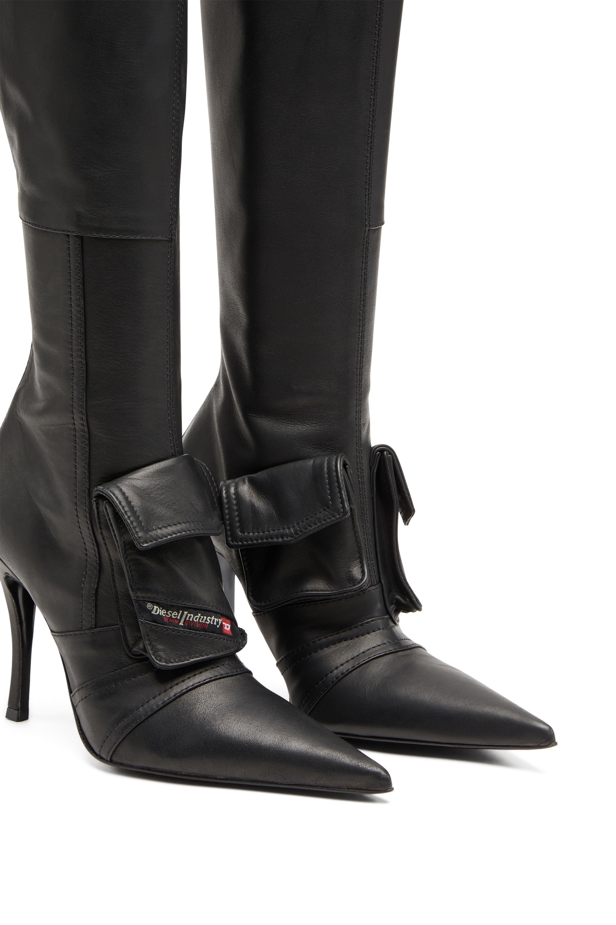 Diesel - D-VENUS POCKET HBT, Woman D-Venus Pocket Hbt Boots - Knee-high boots with utility pockets in Black - Image 5