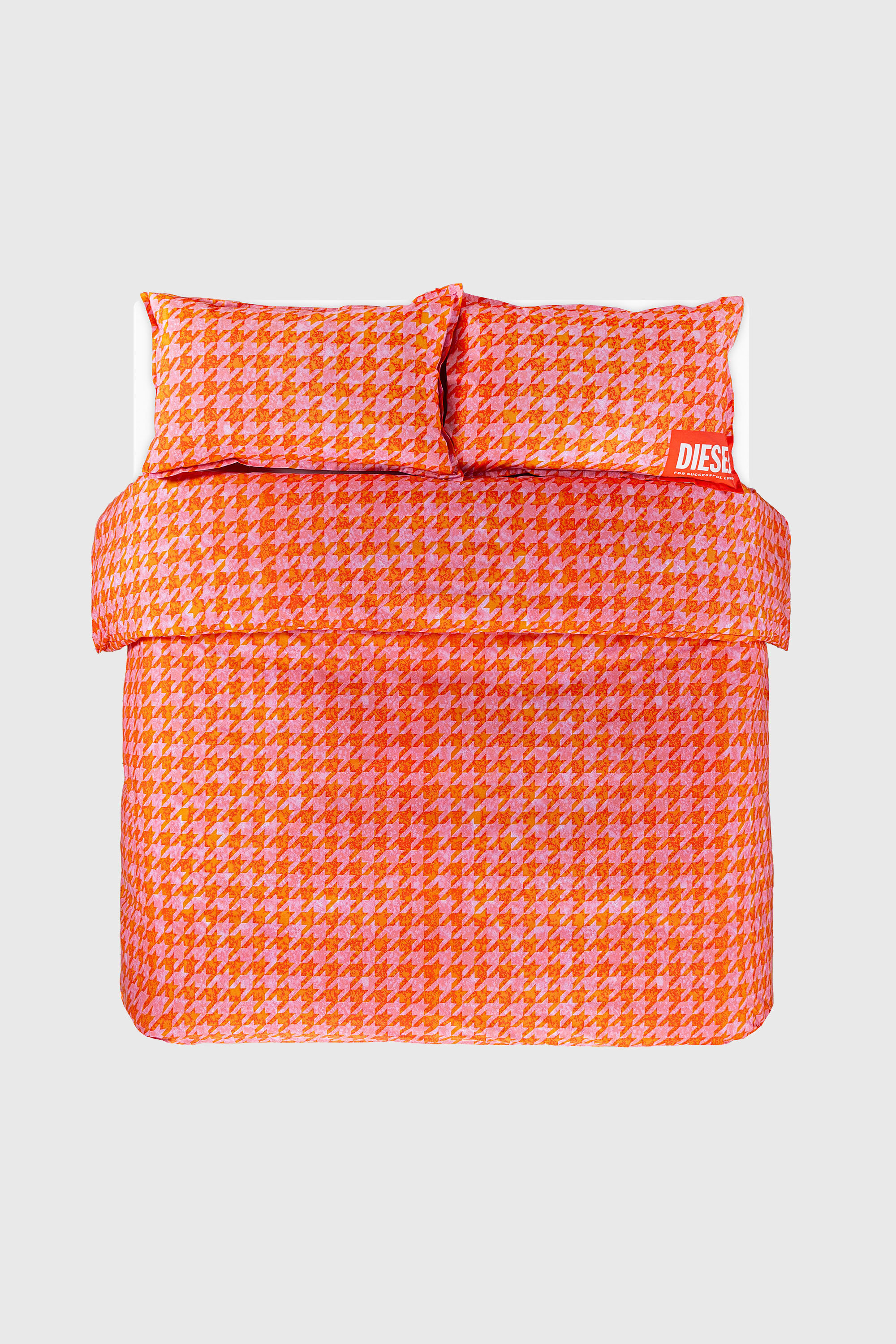 Diesel - 1018105  DROP PINK/RED PERCALE DUVET COV, Unisex's Percale duvet cover set for queen size bed in Orange - 1