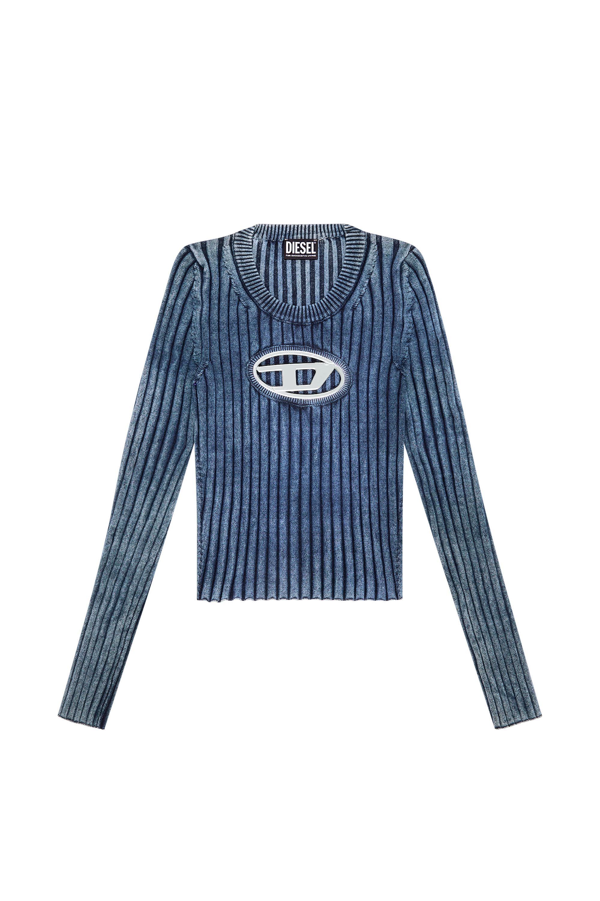 Diesel - M-ANCHOR, Woman Bouclé pullover in Blue - Image 2