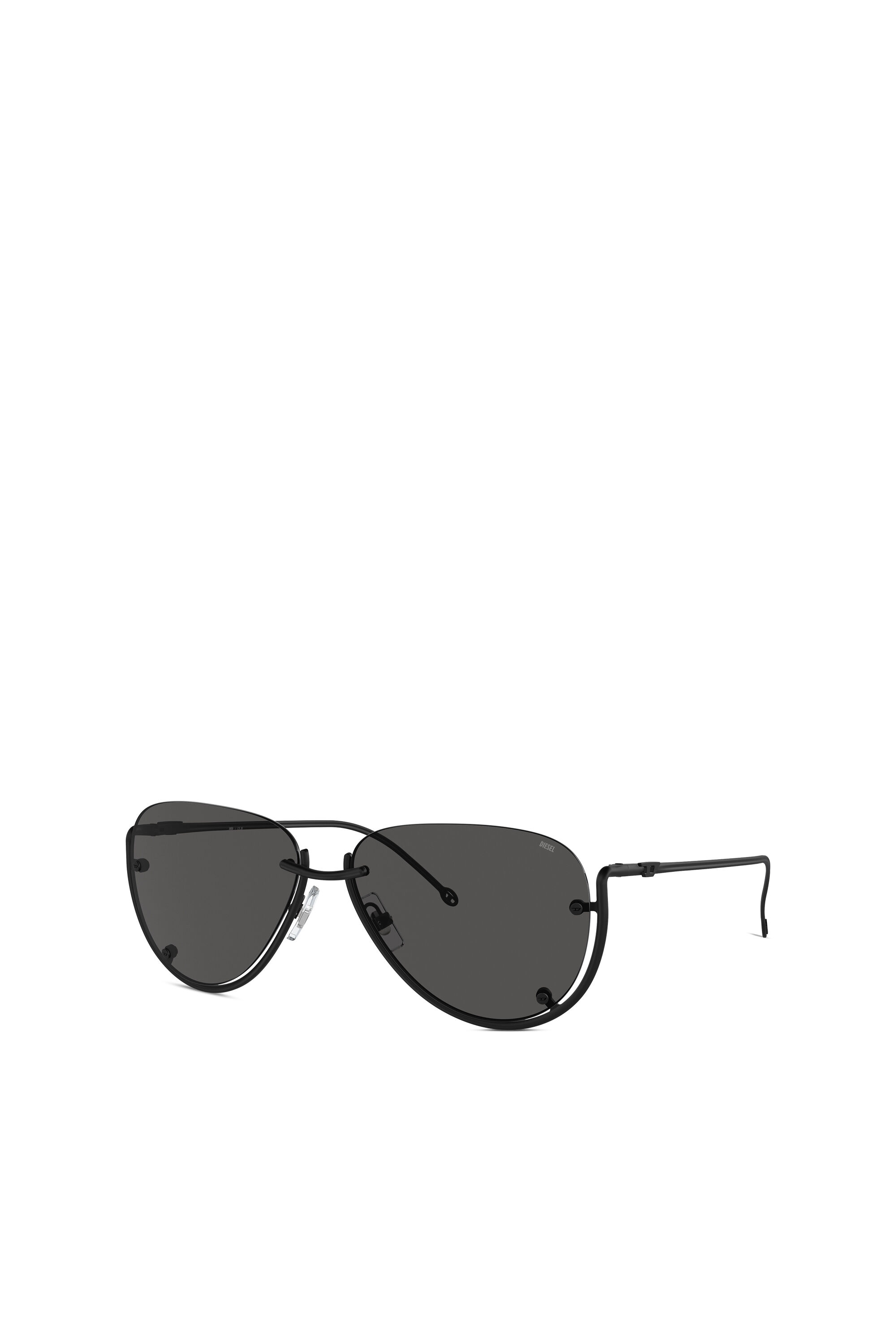 Diesel - 0DL1003, Unisex Pilot model sunglasses in Black - Image 5