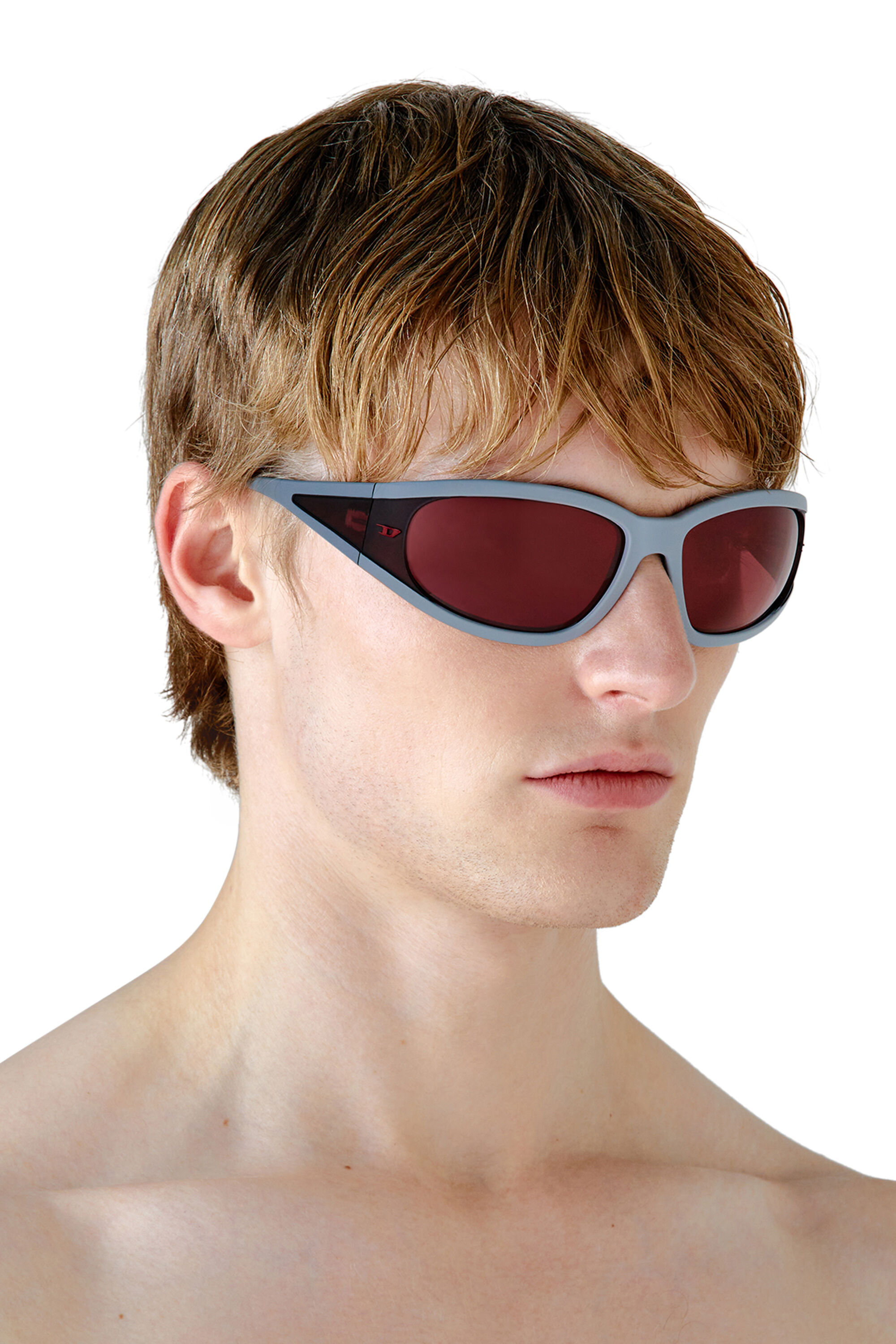 Diesel - 0DL3002, Unisex Rectangular sunglasses in acetate in Multicolor - Image 4
