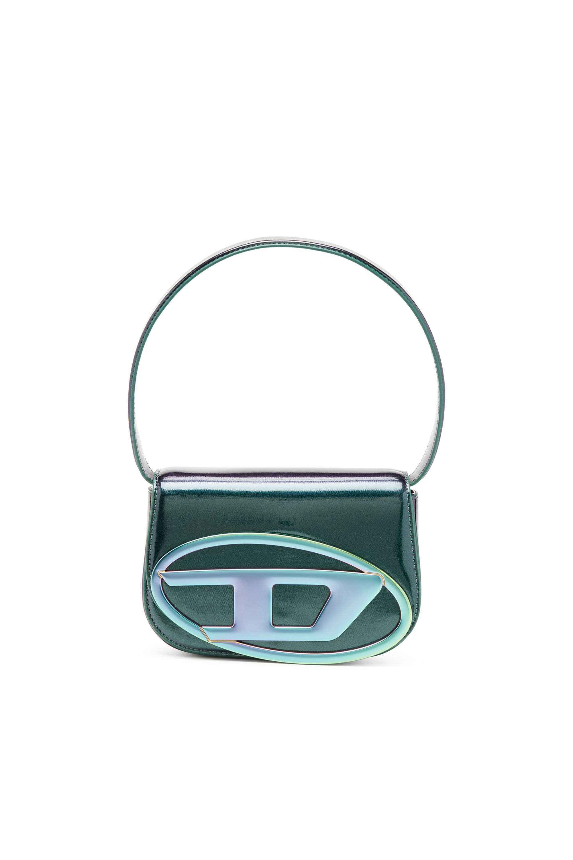 Diesel - 1DR, Woman's 1DR-Iconic shoulder bag with iridescent effect in Green/Blue - 6