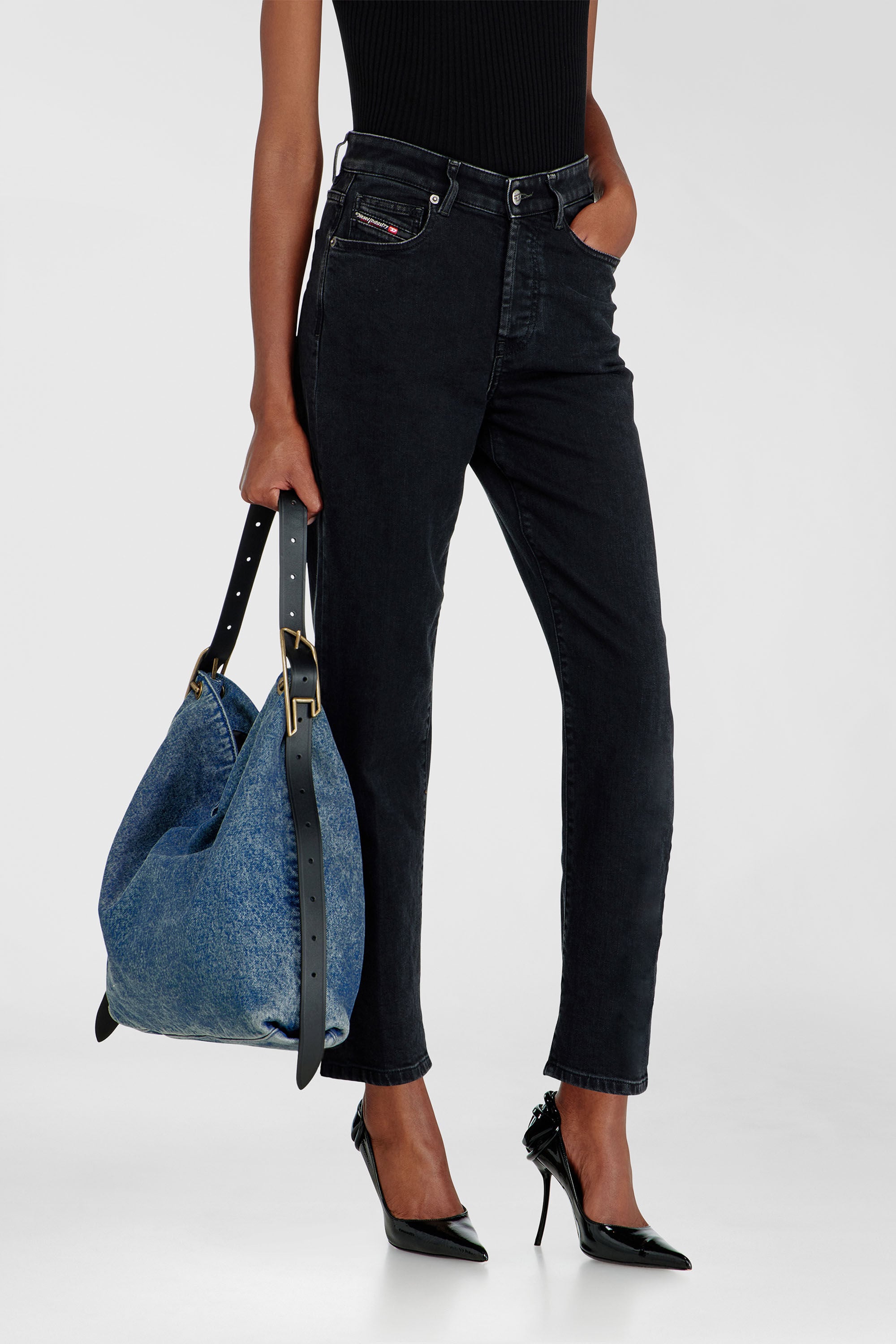 Diesel - Woman's Regular Jeans 1981 D-Went 09N89, Black/Dark grey - 7