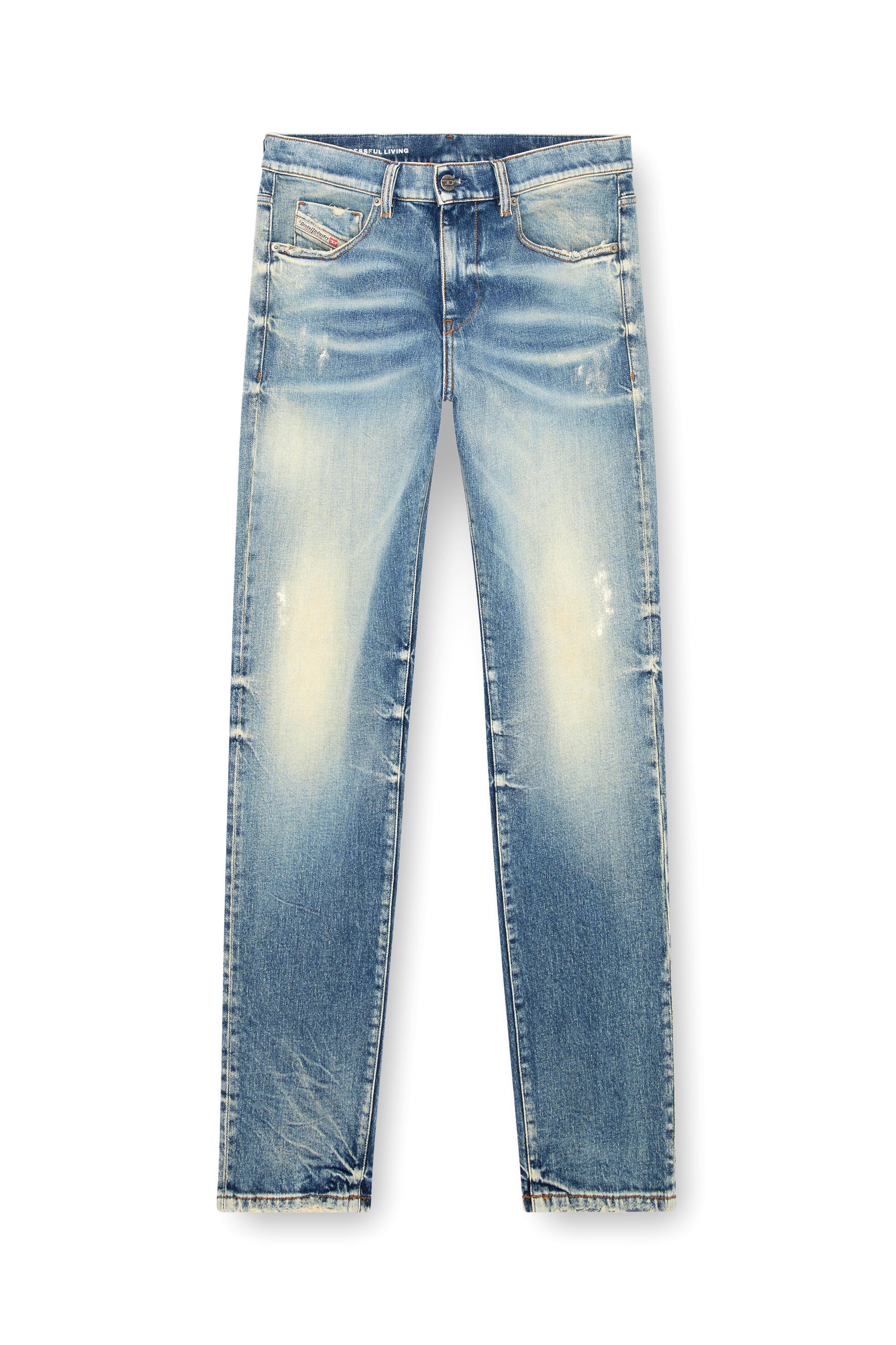 Diesel - Man Slim Jeans 2019 D-Strukt 007V8, Medium blue - Image 2