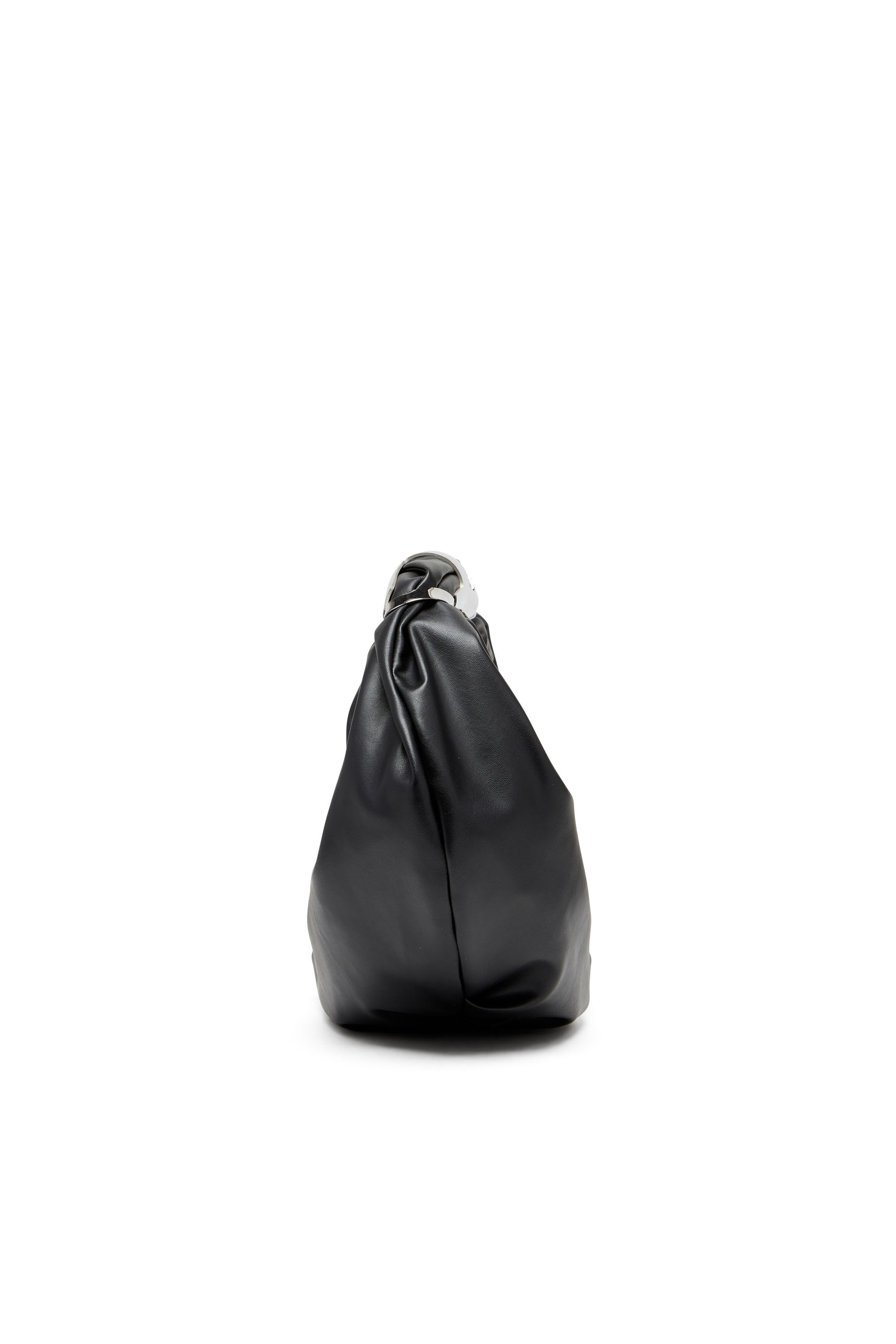 Diesel - GRAB-D HOBO S, Woman Grab-D S-Hobo bag with Oval D handle in Black - Image 4