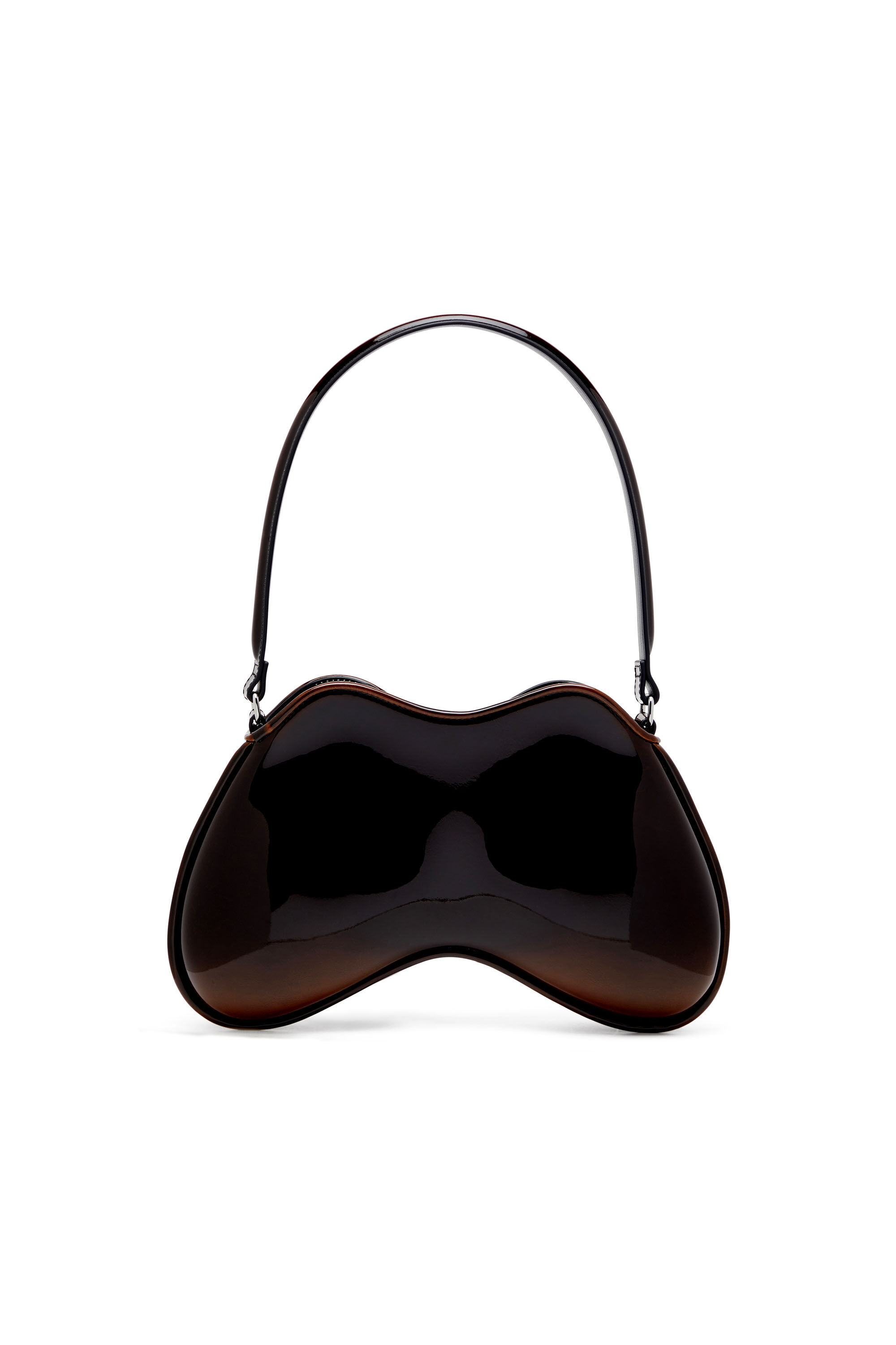 Diesel - DOUBLE-D SHOULDER, Woman's Double-D-Rigid shoulder bag in dégradé glossy PU in Brown - 3