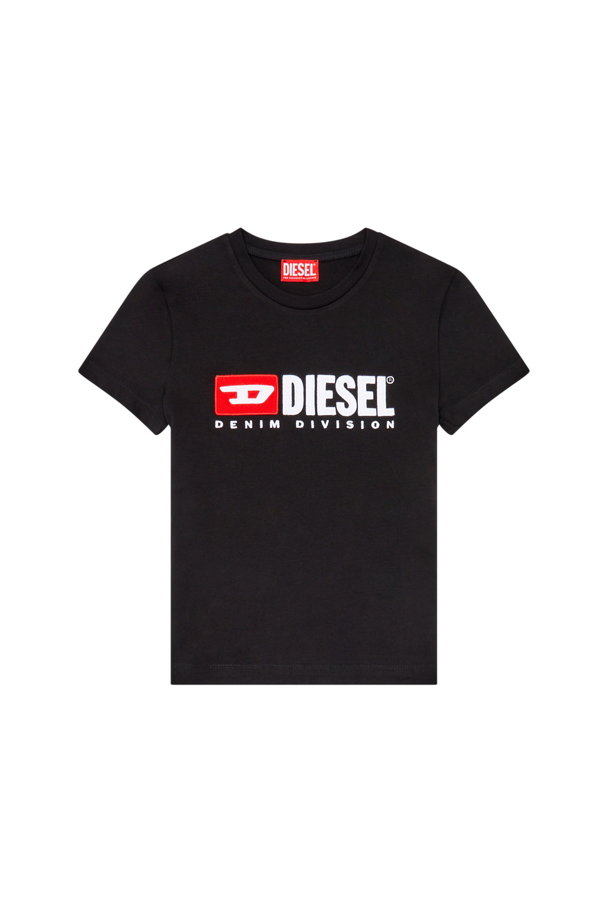 Diesel - T-SLI-DIV, Woman T-shirt with Diesel patches in Black - Image 2