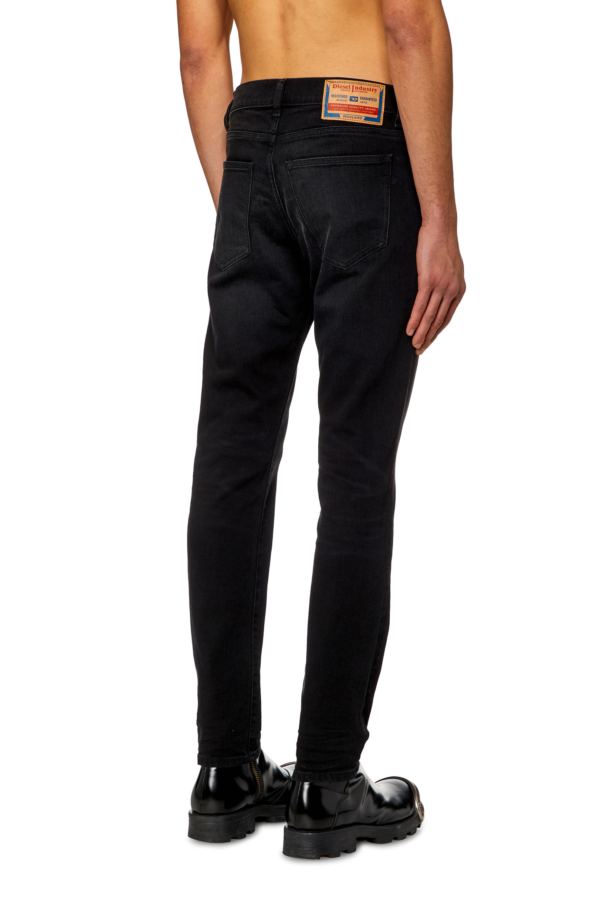 Diesel - Man Slim Jeans 2019 D-Strukt 09H32, Black/Dark grey - Image 4