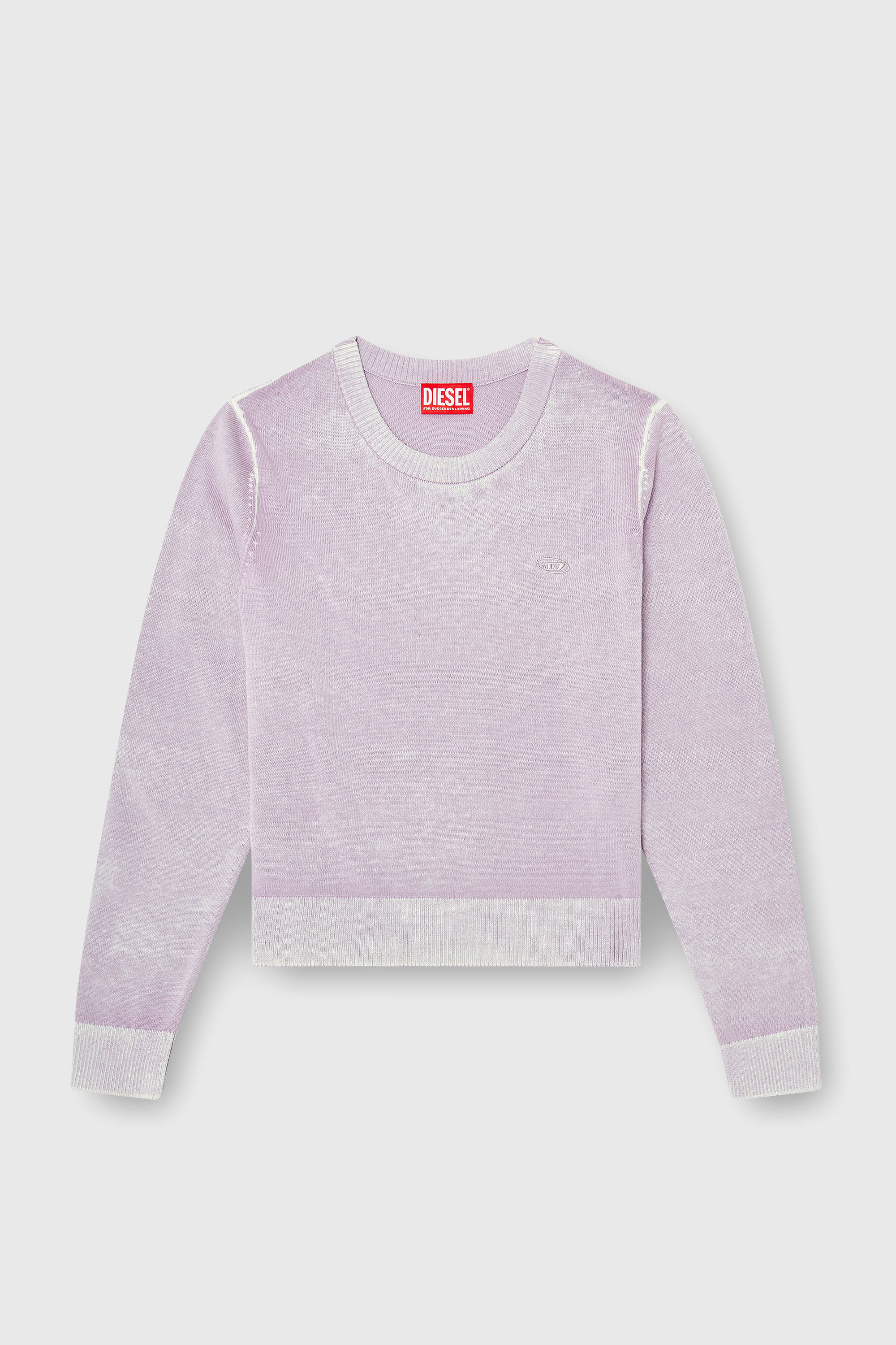 Diesel - M-LOVRE, Woman's Jumper with faded reverse print in Lilac - 2