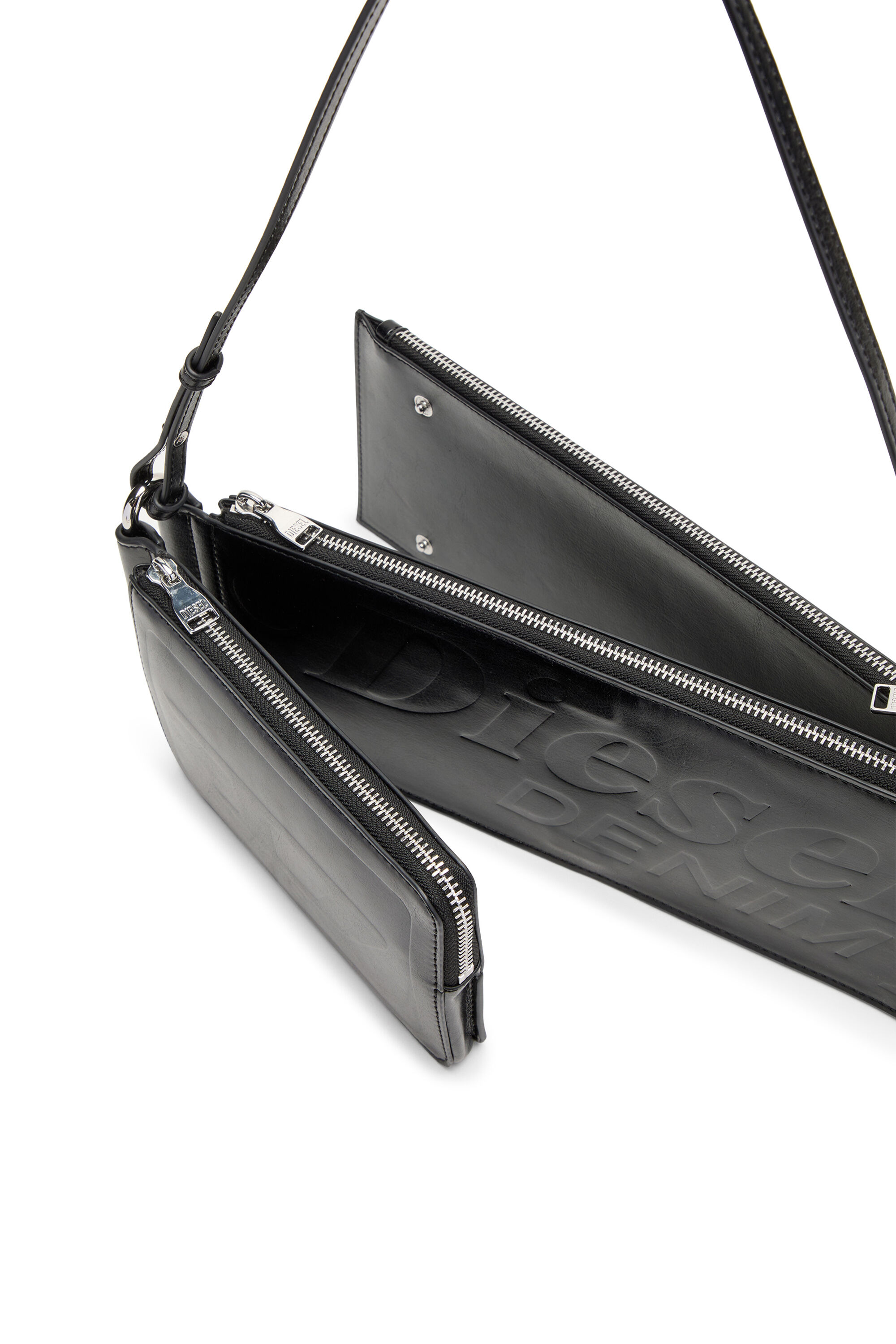 Diesel - FLAG-D SHOULDER BAG X, Unisex's Flag-D-Modular logo-embossed shoulder bag in Black - 5