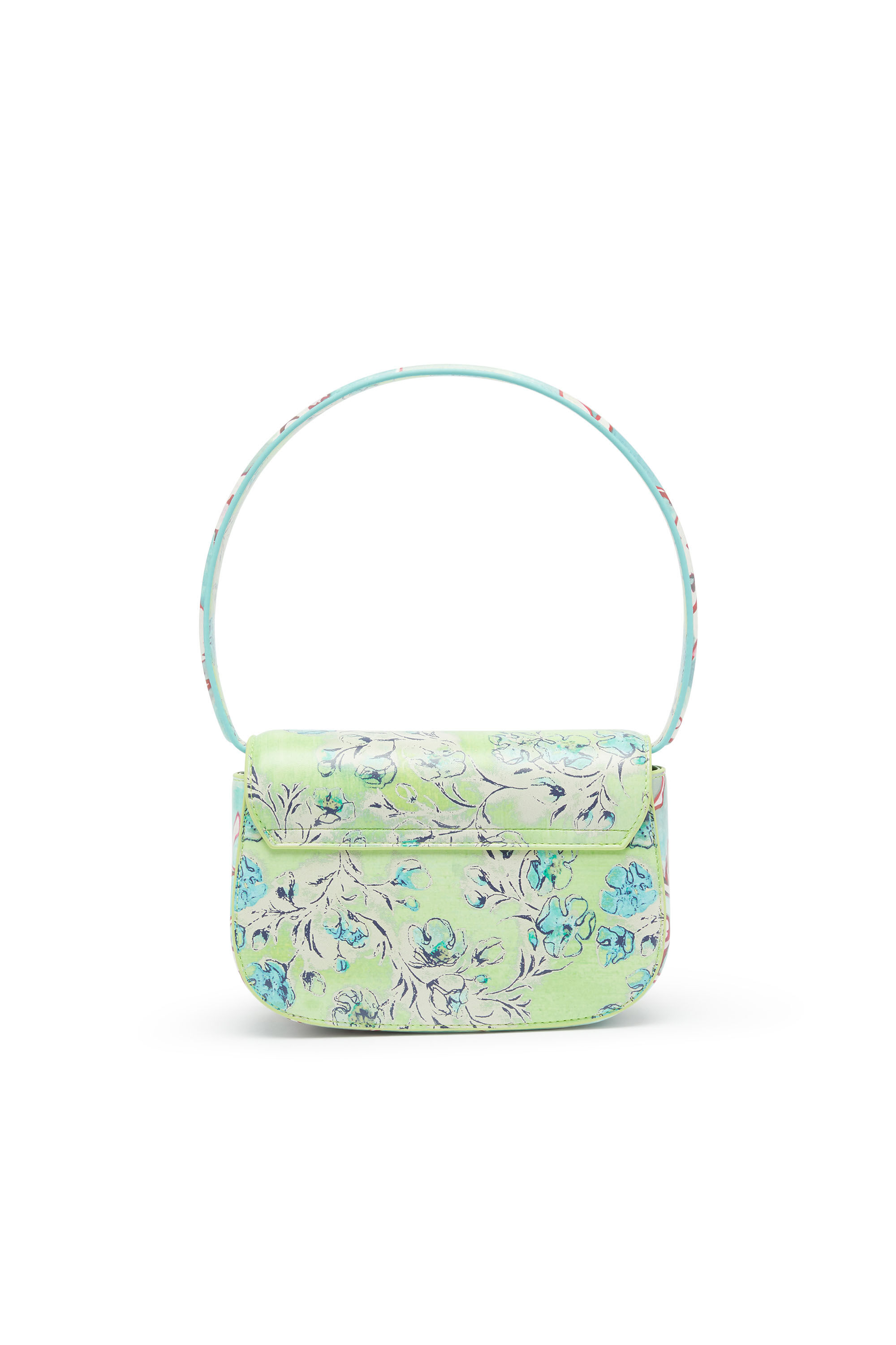 Diesel - 1DR, Woman's 1DR-Iconic shoulder bag with floral print in Green - 2